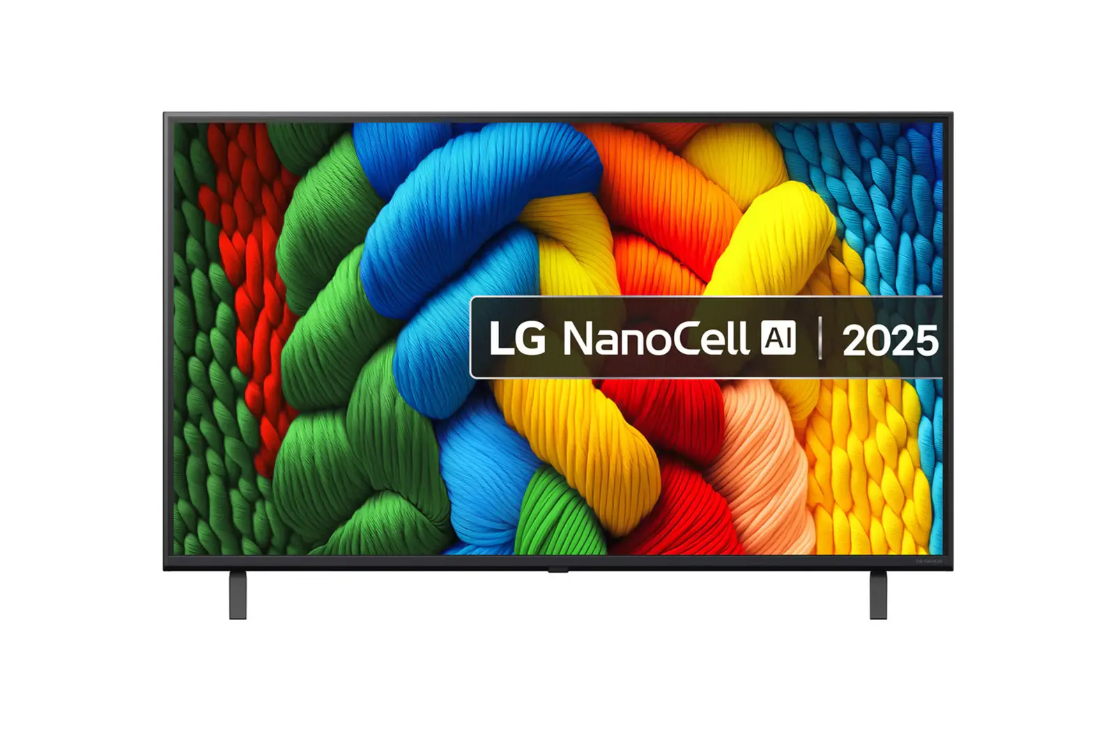 Front view of 43 Inch LG NanoCell AI NANO80 4K Smart TV 2025 43NANO80A6B