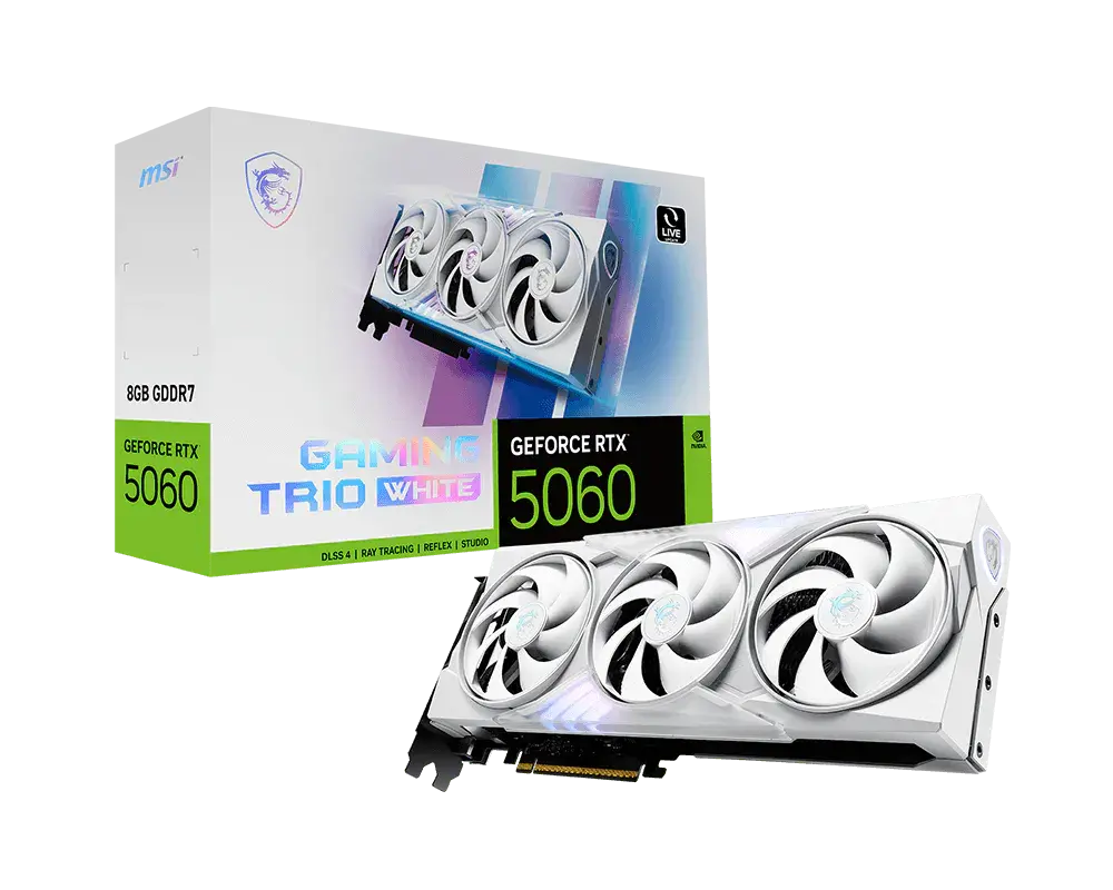 MSI GeForce RTX™ 5060 8G GAMING TRIO WHITE — original manufacturer model image