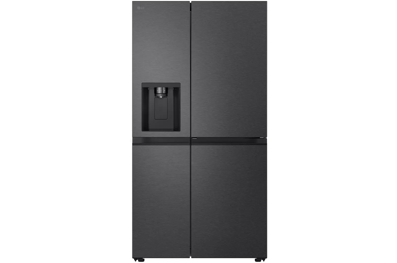 Front view of 638L NatureFRESH American Style Fridge Freezer, Black GSJC40EPPE