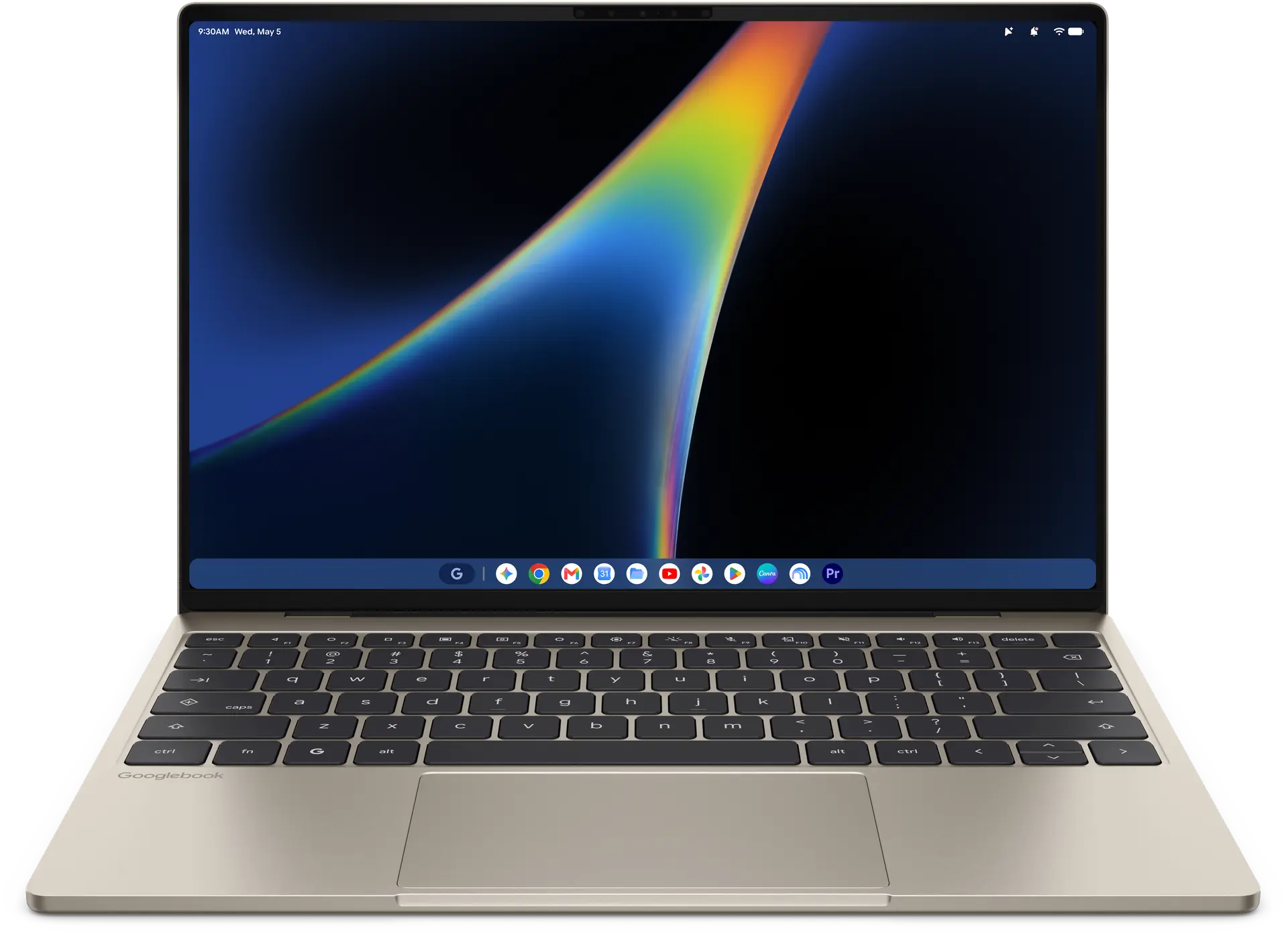 View forward-facing DX13267 XPS Googlebook.