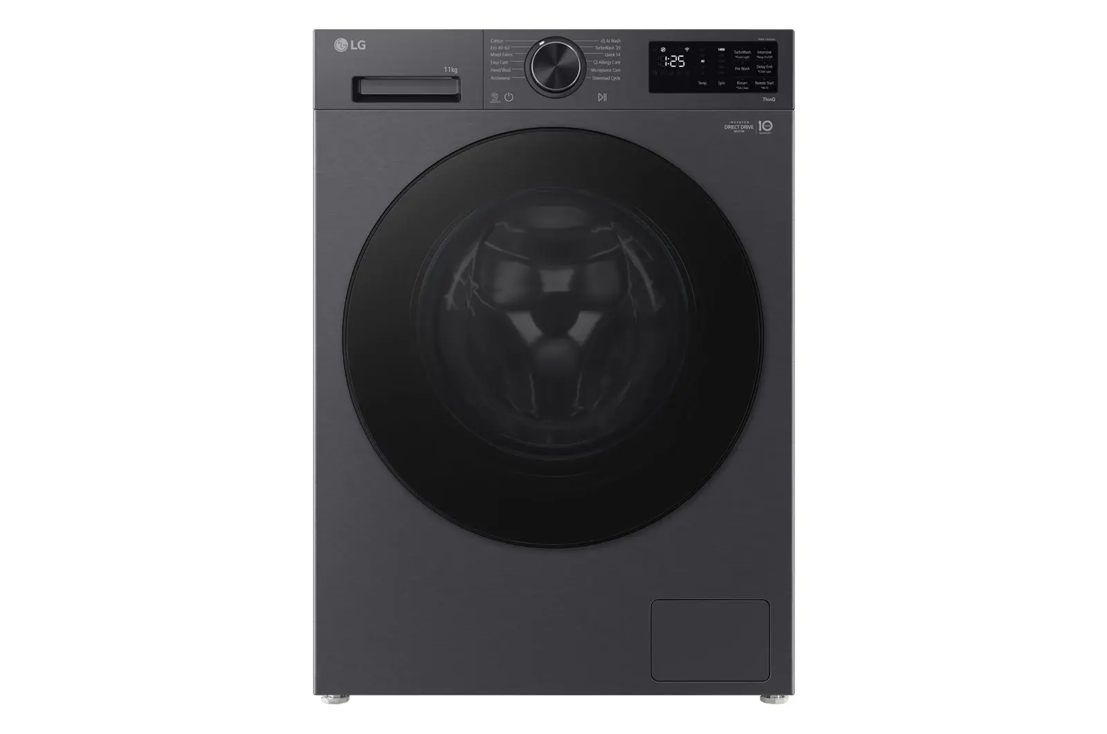 Front view of 11kg AI Direct Drive™ Washing Machine Series 5, Black F4X5011TBB