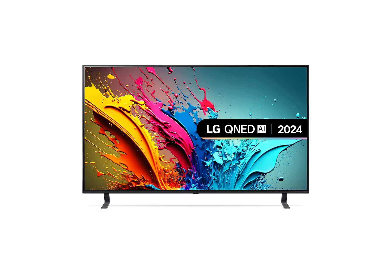 Front view of 75 inch LG QNED QNED85 4K Smart TV 75QNED85T6C