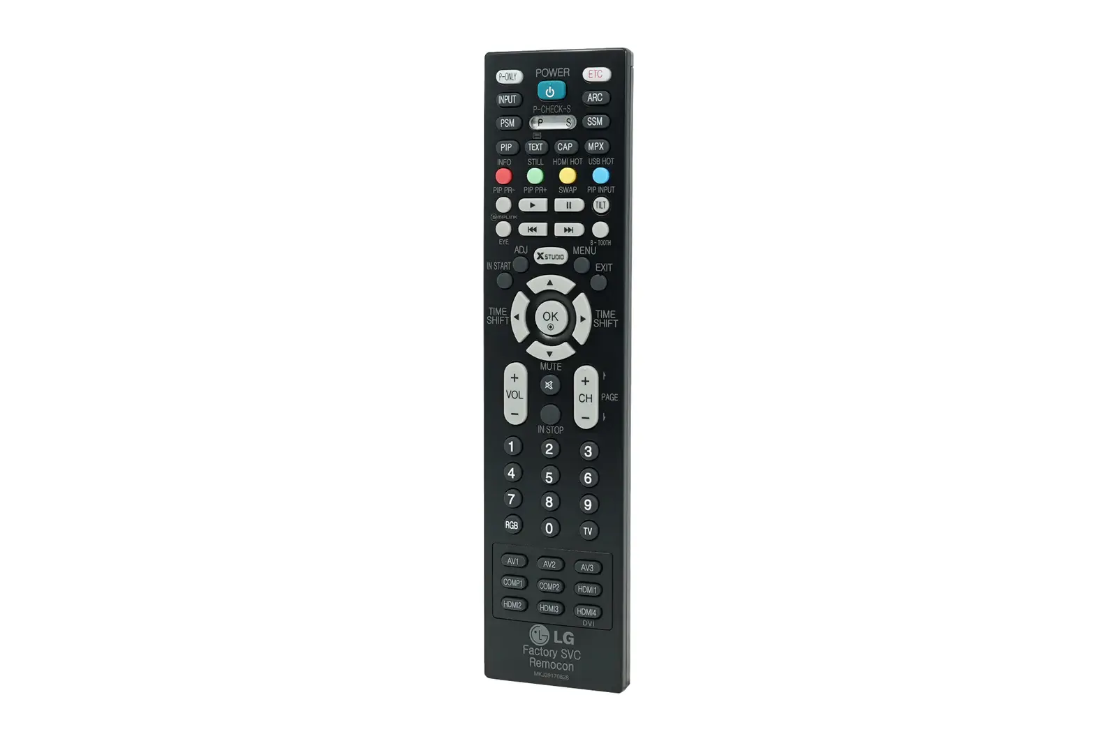 Front view of LG TV Service Adjustment Remote Control - MKJ39170828 MKJ39170828