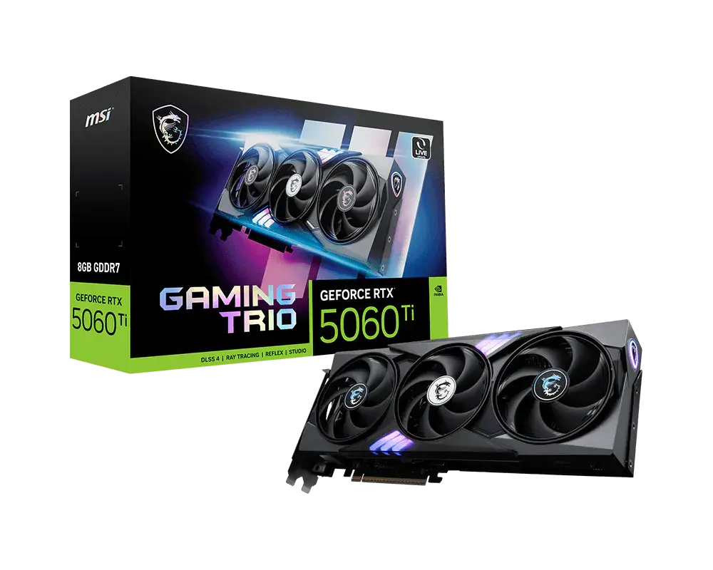MSI GeForce RTX™ 5060 Ti 8G GAMING TRIO — original manufacturer model image