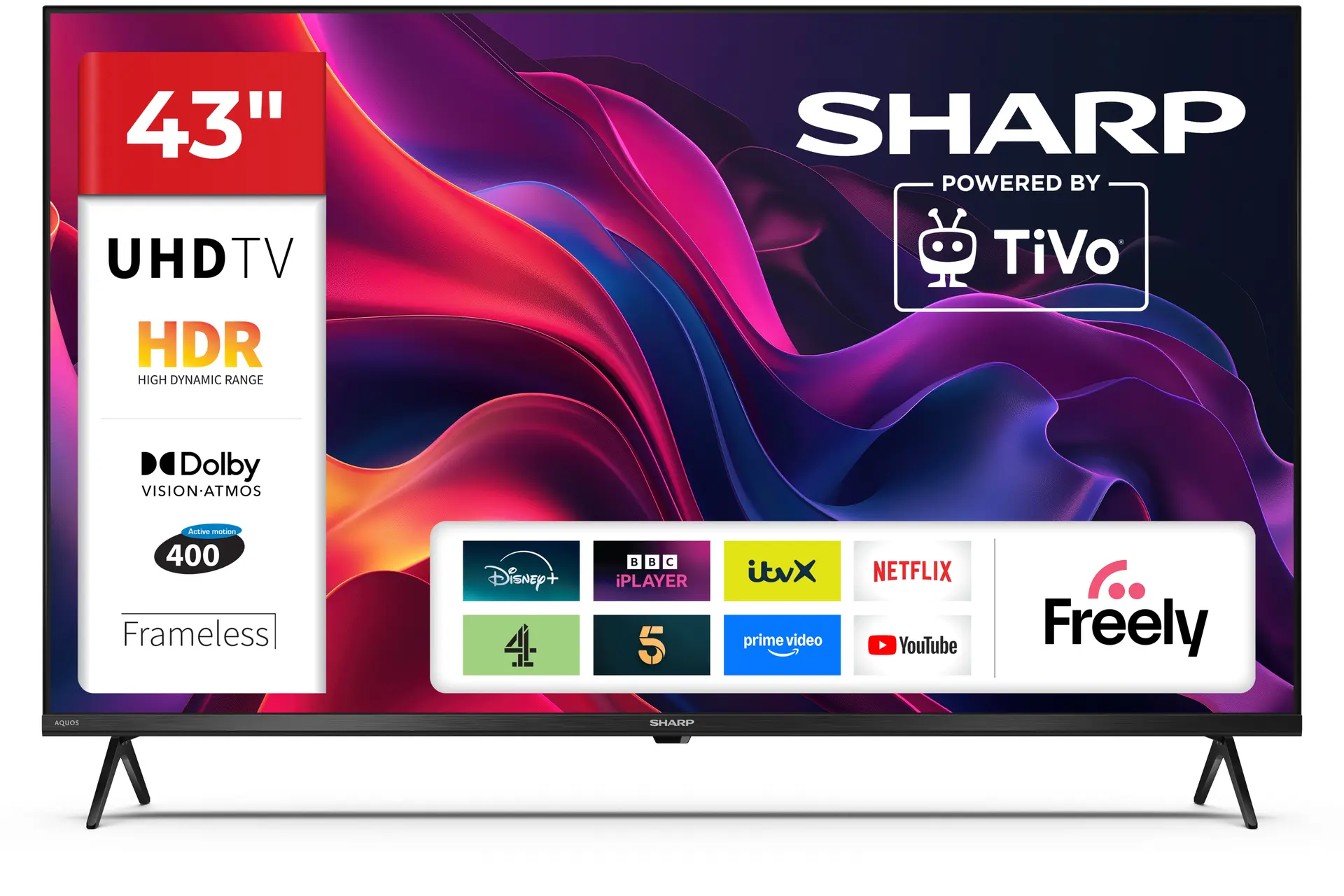 Sharp 43GK4245K television, official exact-model product image.