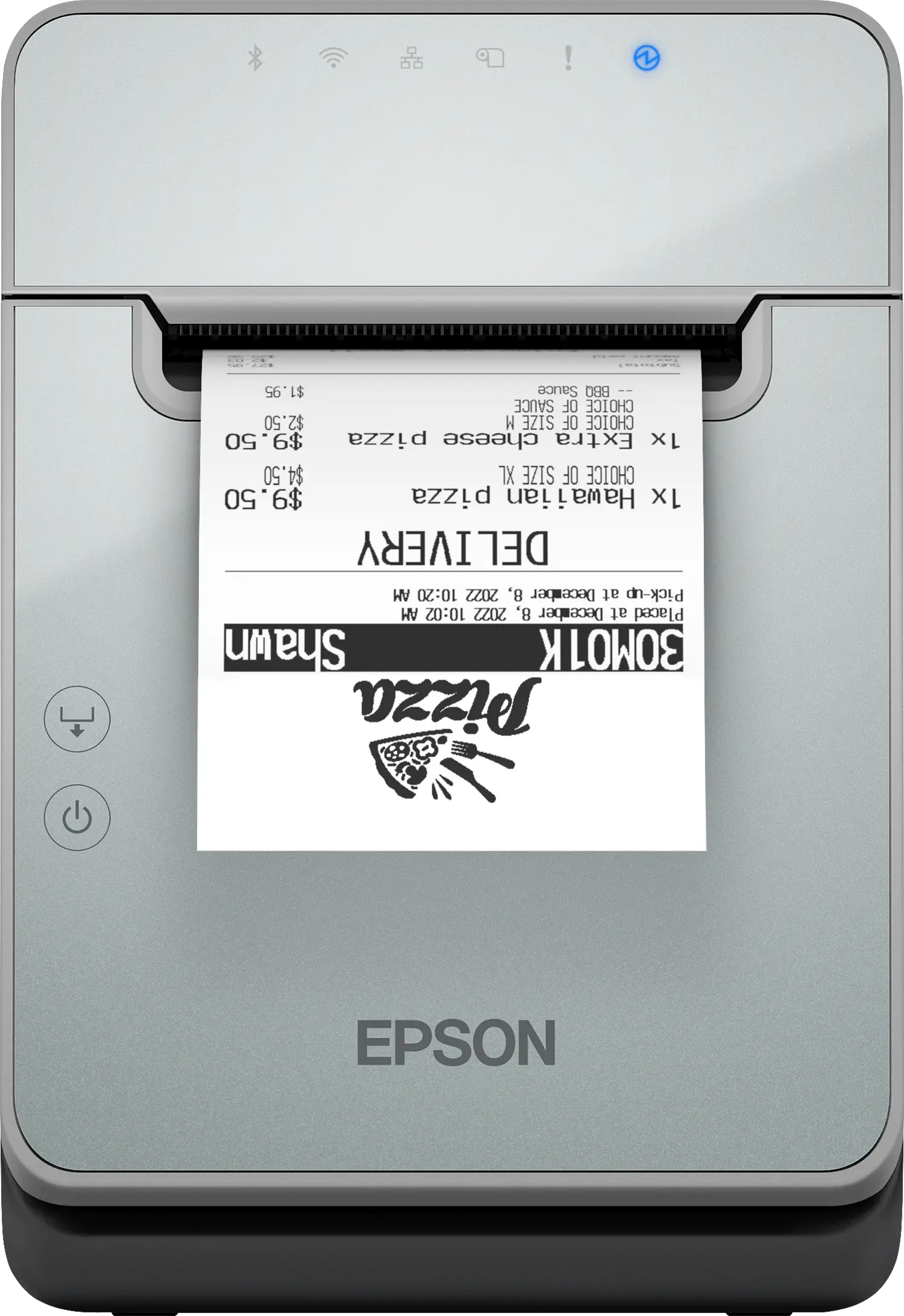 Epson Epson TM-L100 (111A0): USB, Ethernet, Sync & Charge, Linerfree, PS, UK, Black — exact C31CJ52111A0 manufacturer product image