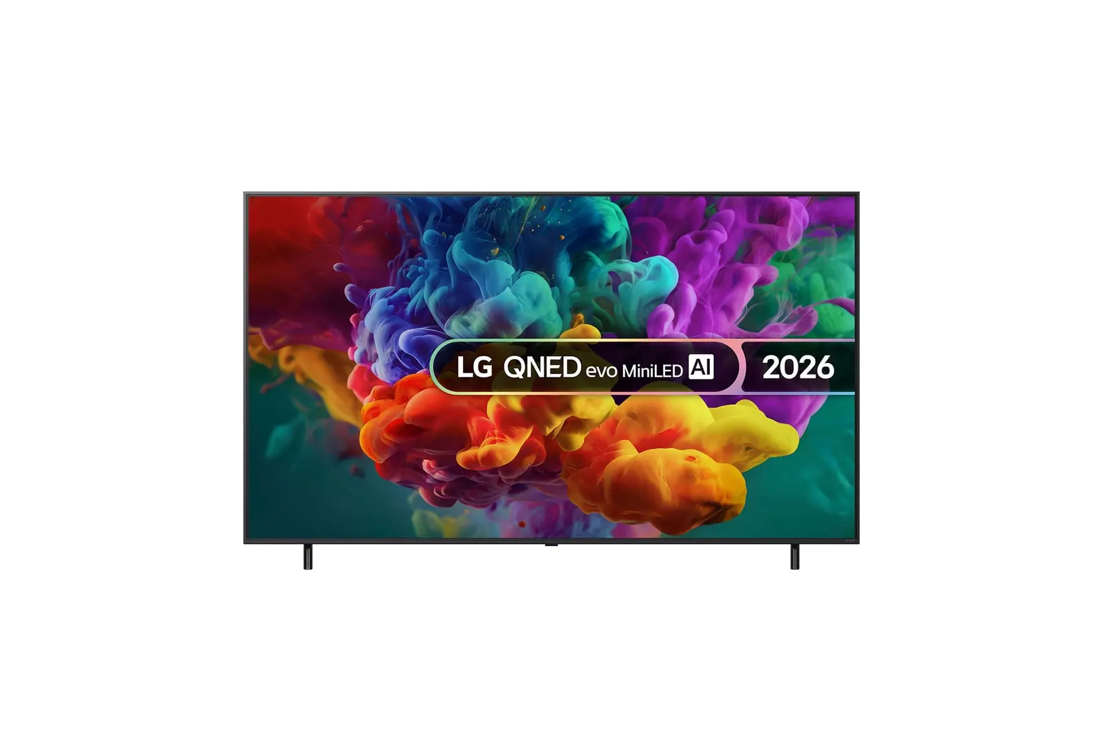 Front view of 75 inch LG QNED evo AI Mini LED QNED85 4K Smart TV 2026 75QNED85B6B