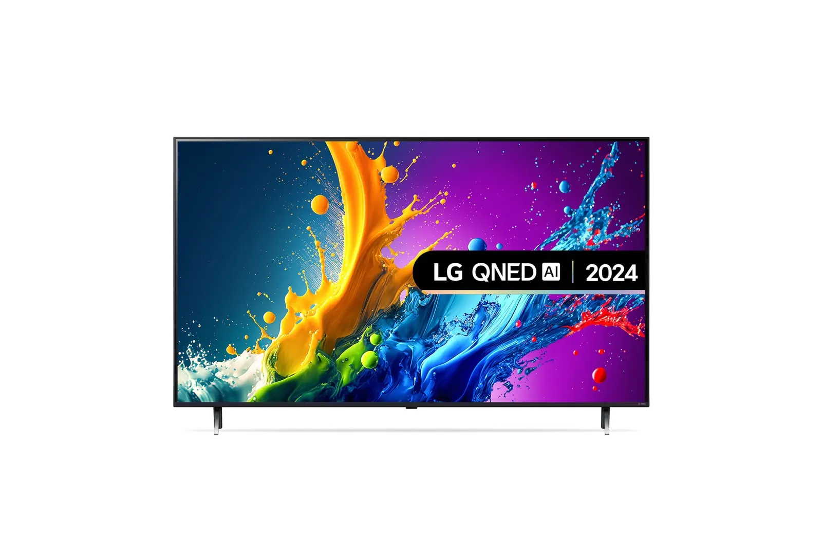 Front view of 43 inch LG QNED80 AI 4K Smart TV 43QNED80T6A