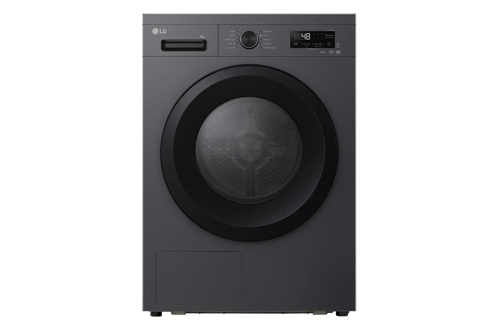 Front view of 9kg Heat Pump™ Tumble Dryer Series 2, Grey RHX1009NMK