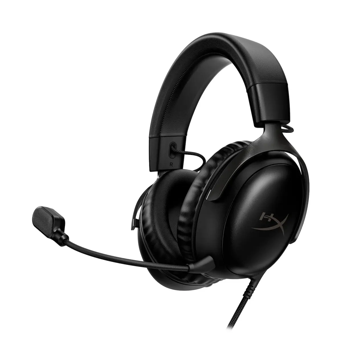 HyperX Cloud III wired gaming headset in black with detachable microphone
