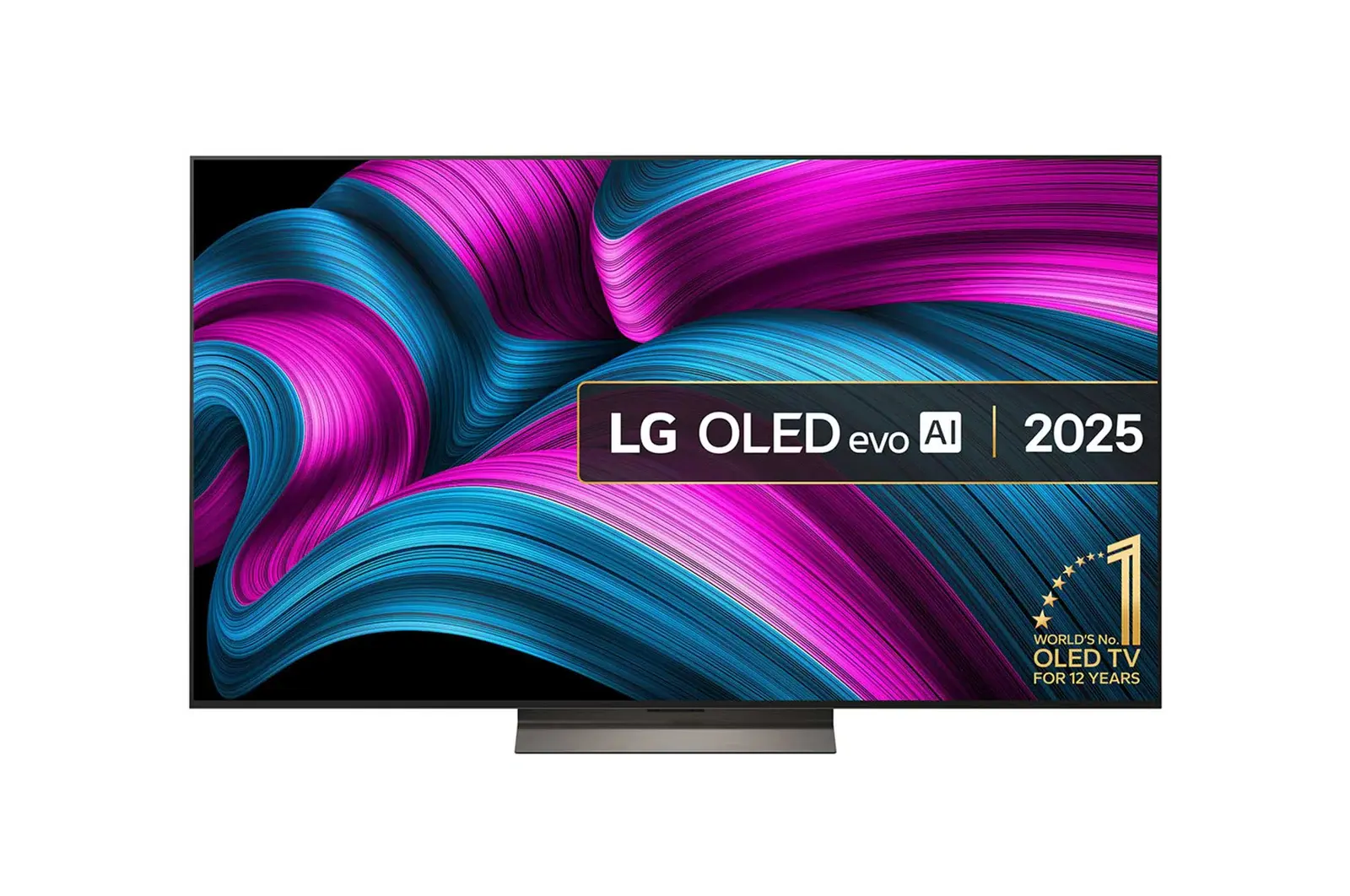 Front view of 65 inch LG OLED evo AI C5E 4K Smart TV 2025 OLED65C5ELB