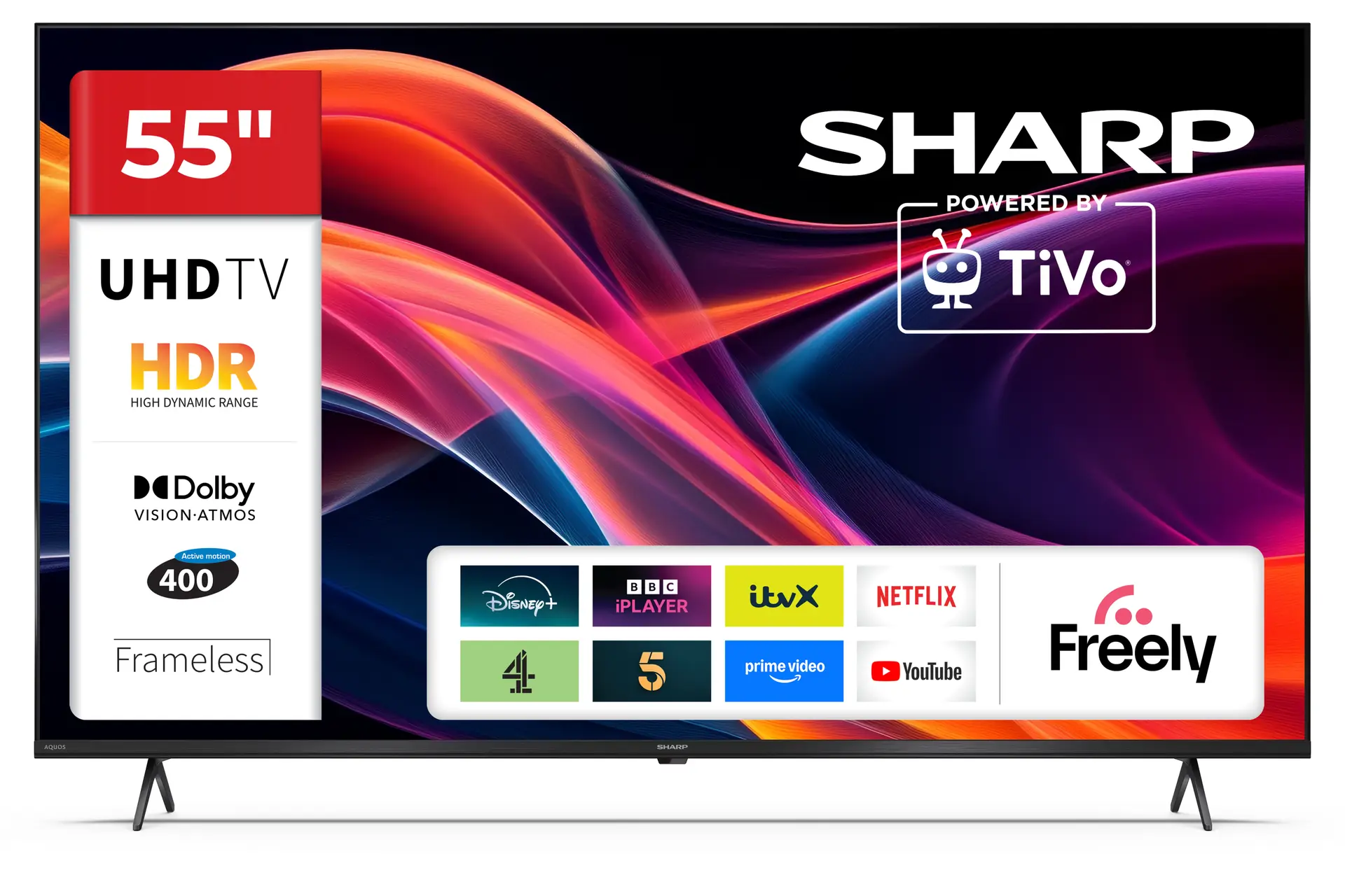 Sharp 55HK4145K television, official exact-model product image.