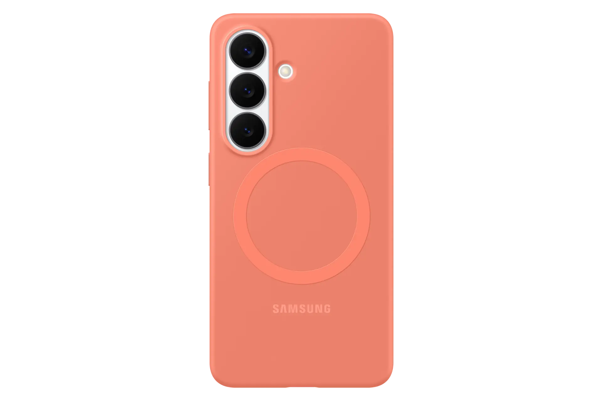 Silicone Magnet Case for Galaxy S26 Front Coralred 