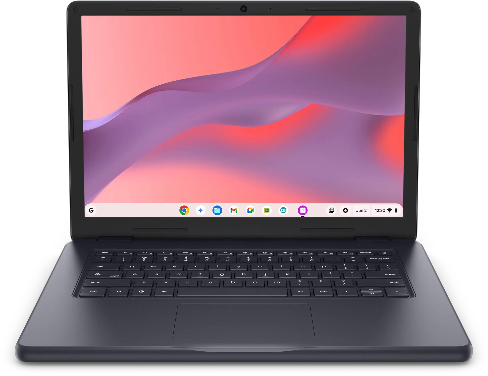 View forward-facing Dell 14 C14260 Chromebook