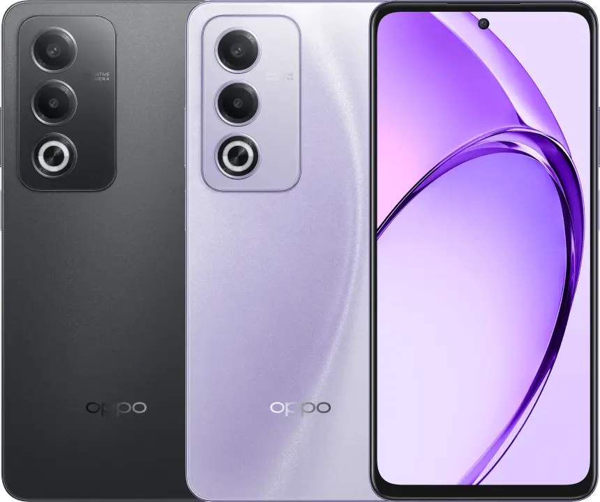 OPPO A80 5G — official manufacturer reference image for UK CPH2639; selected specification colour Starry Black