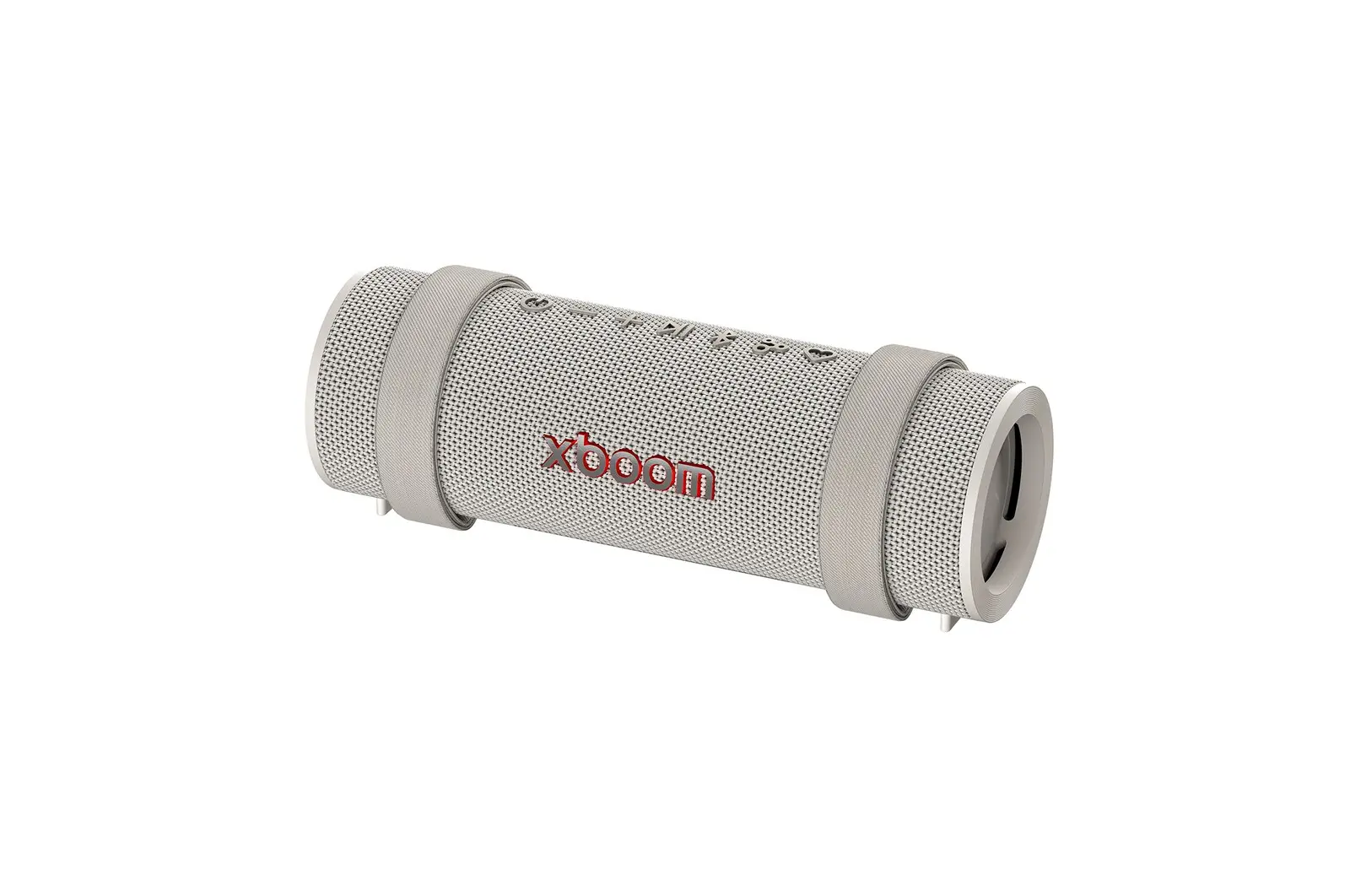 Front view of LG xboom Grab by will.i.am | Bluetooth Speaker | xboom Signature Sound with Ultimate Portability Grab Grey