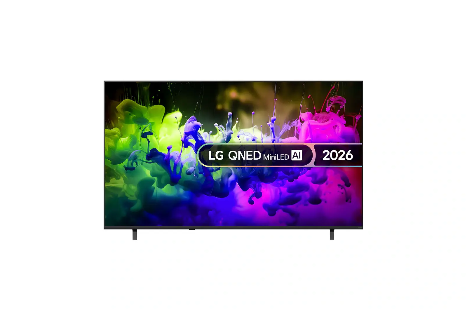 Front view of 75 inch LG QNED AI Mini LED QNED7E 4K Smart TV 2026 75QNED7EB3A
