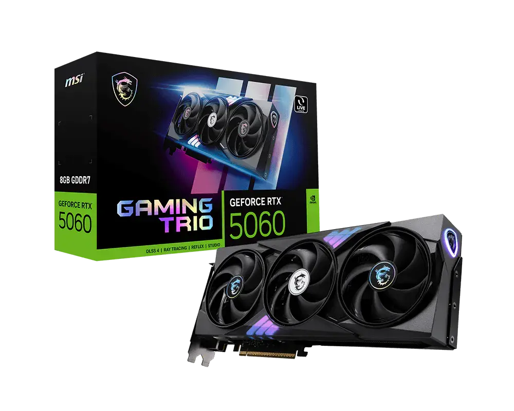 MSI GeForce RTX™ 5060 8G GAMING TRIO — original manufacturer model image