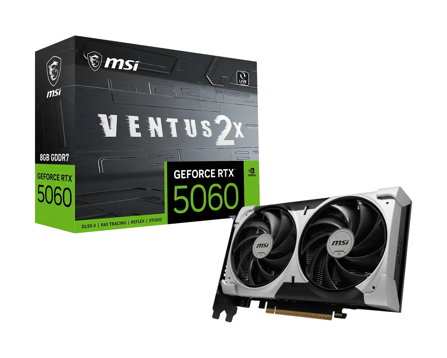 MSI GeForce RTX™ 5060 8G VENTUS 2X V1 — original manufacturer model image