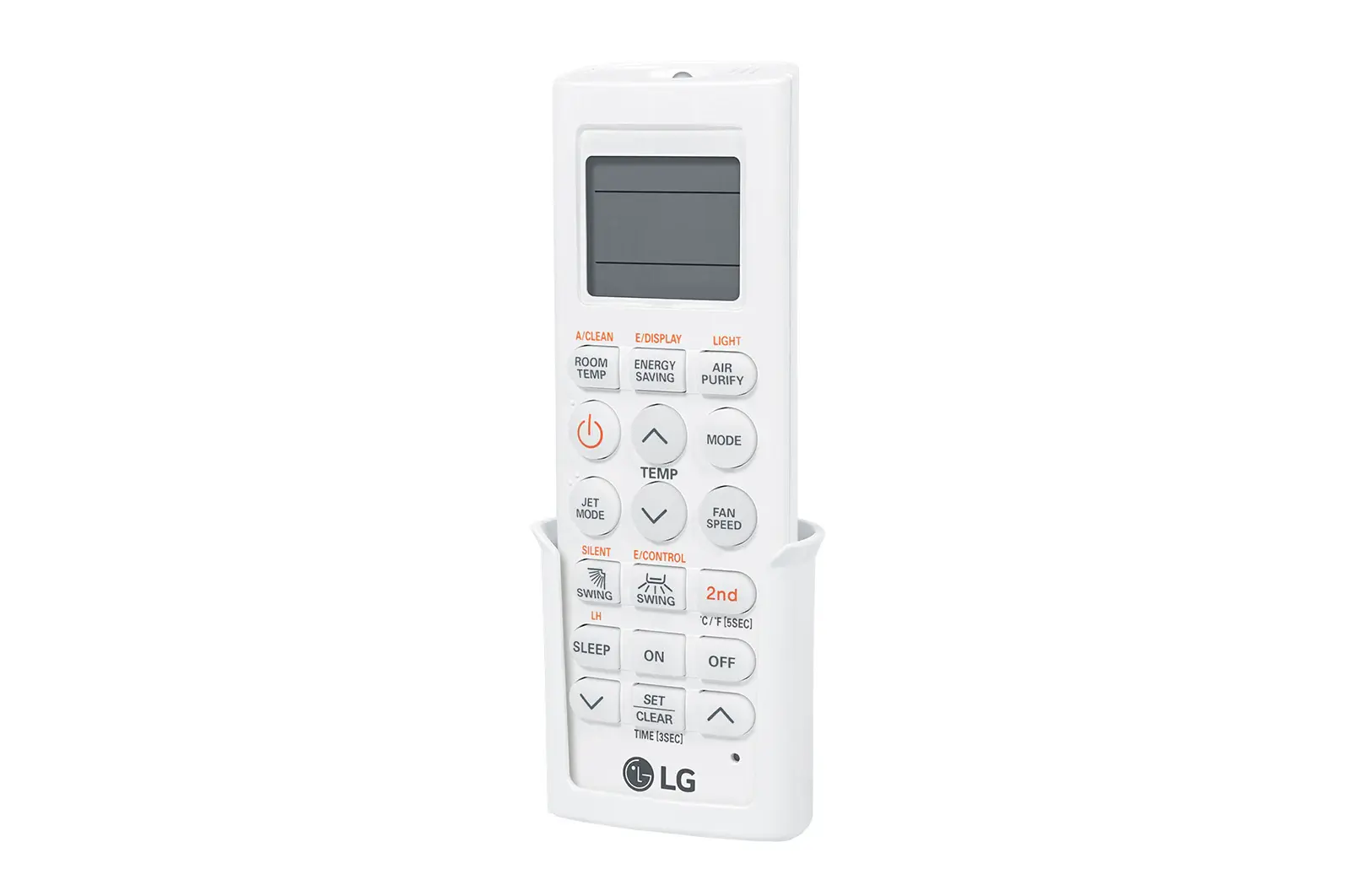 Front view of Wall Air Conditioner Remote Control - Includes Holder - AKB74375404 AKB74375404