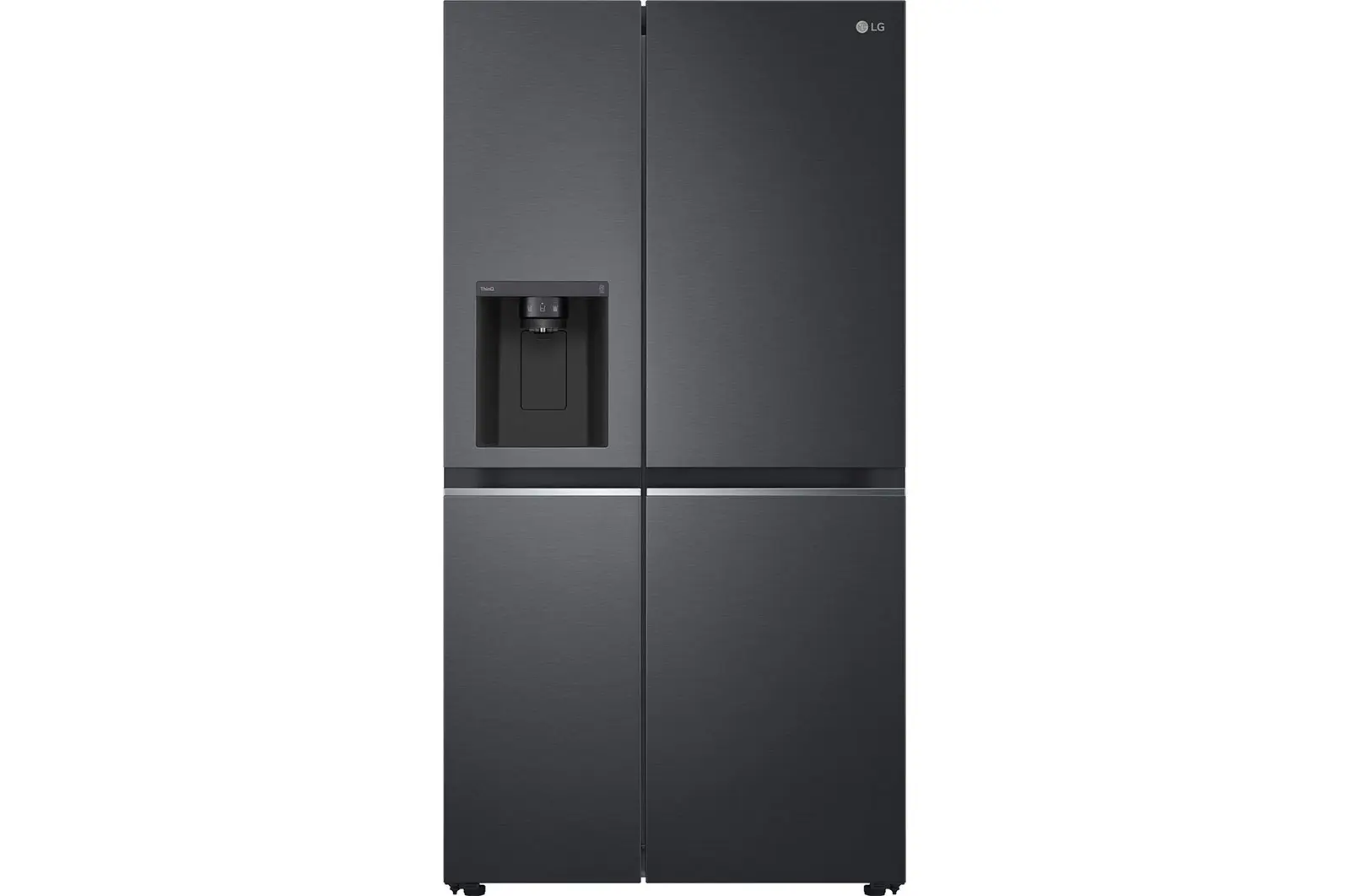 Front view of 635L NatureFRESH™ American Style Fridge Freezer, Black GSLV71MCTD