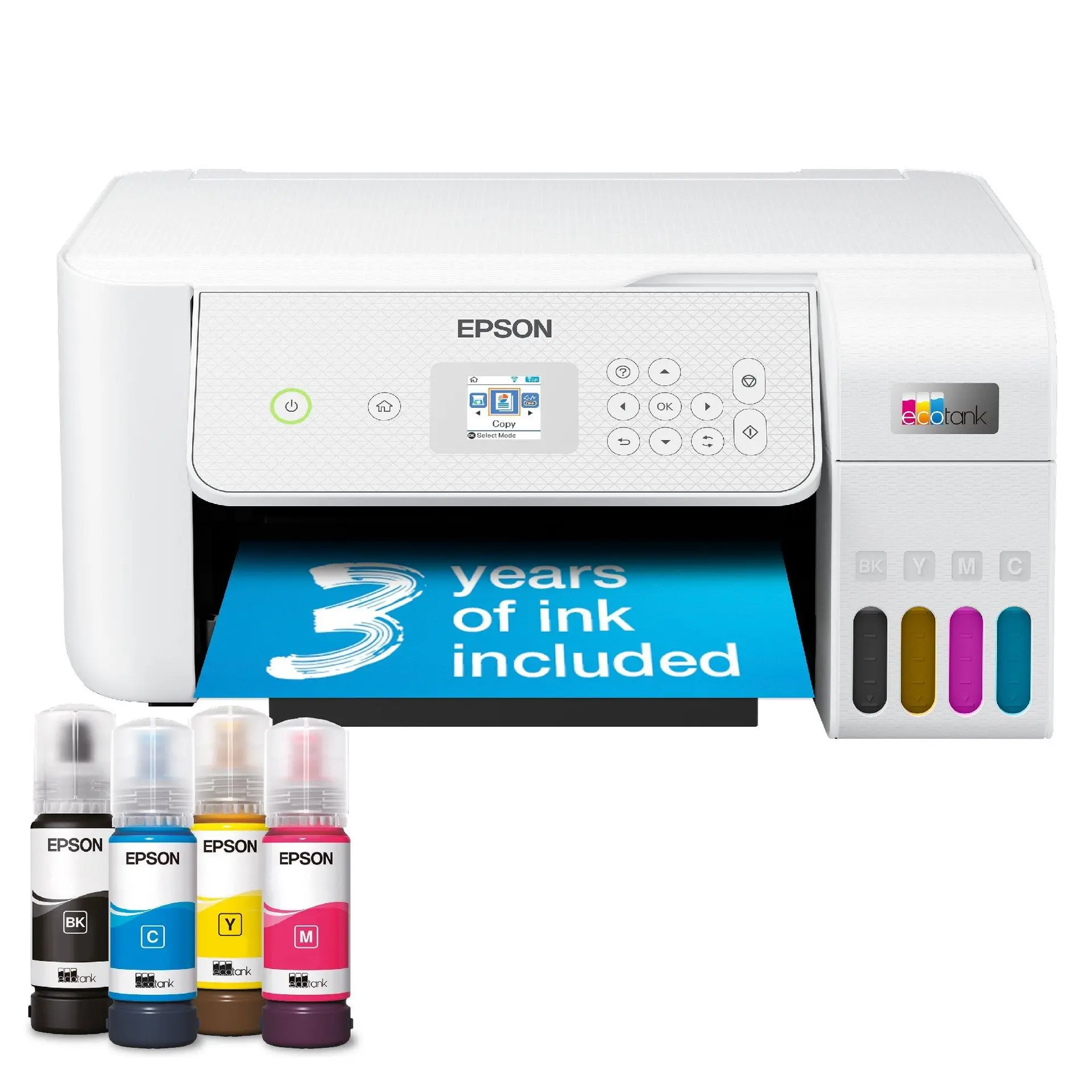 Epson EcoTank ET-2876 A4 Multifunction Wi-Fi Ink Tank Printer, With Up To 3 Years Of Ink Included — exact C11CJ66419 manufacturer product image