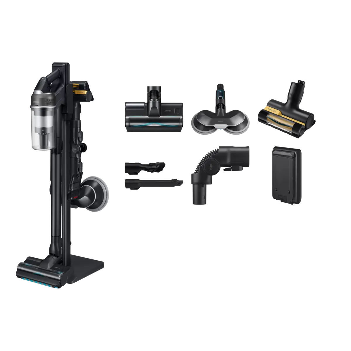 Jet 95S Stick Vacuum Cleaner 280W / 60min 2.49kg with the Slim LED Brush Front Soapstone Charcoal