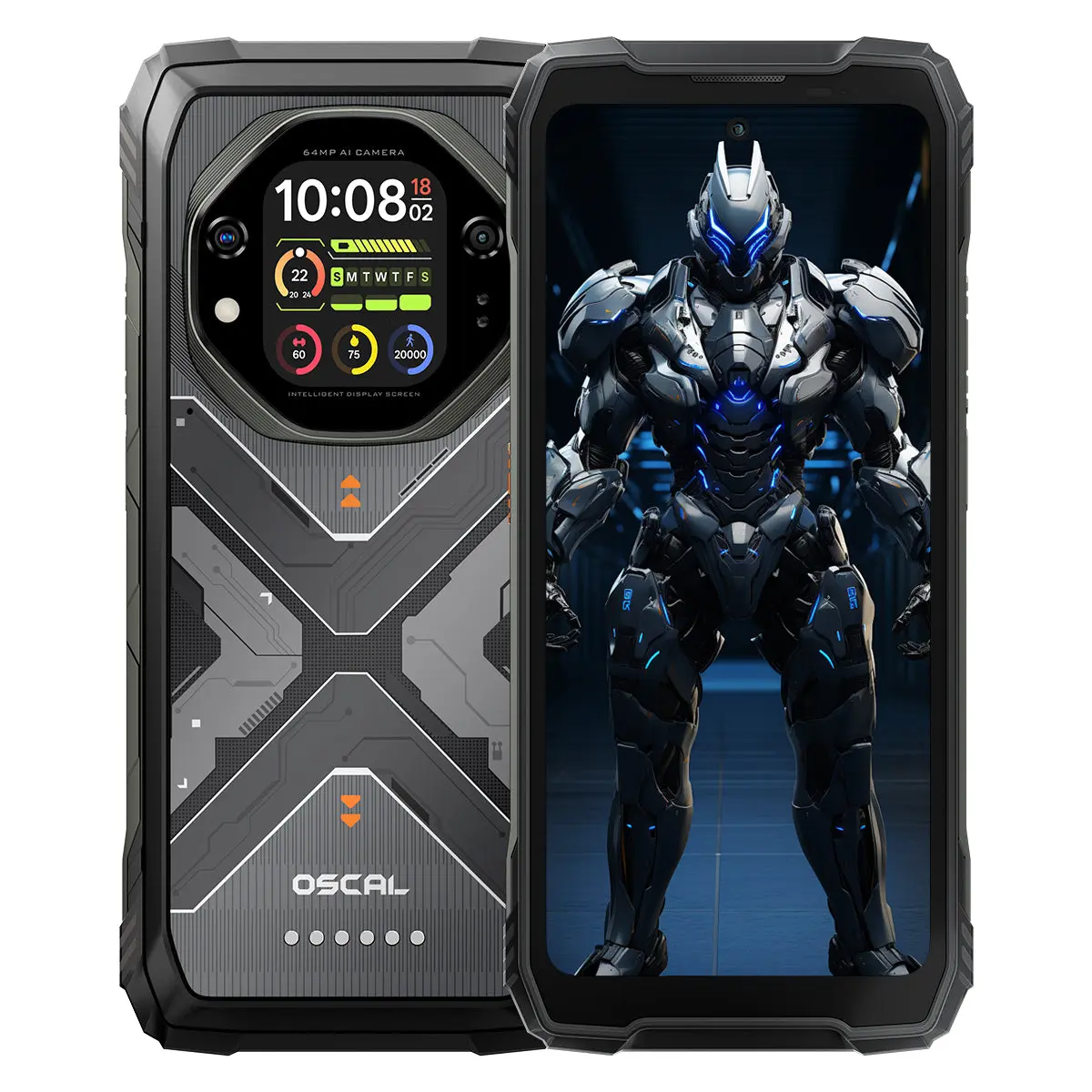 Oscal TANK 1, official exact-model product image for 12GB+256GB / Black / EU Plug.