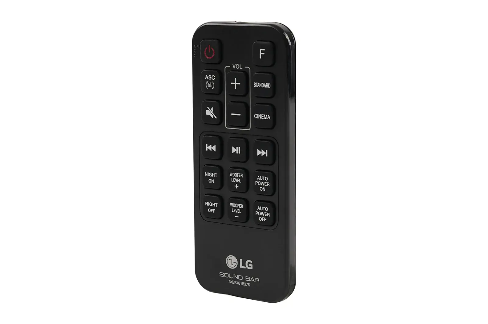 Front view of Soundbar Remote Controller AKB74815376