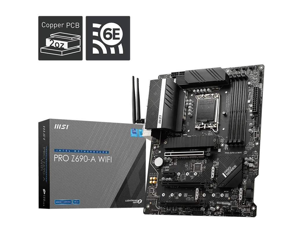MSI PRO Z690-A WIFI motherboard with exact-model retail packaging
