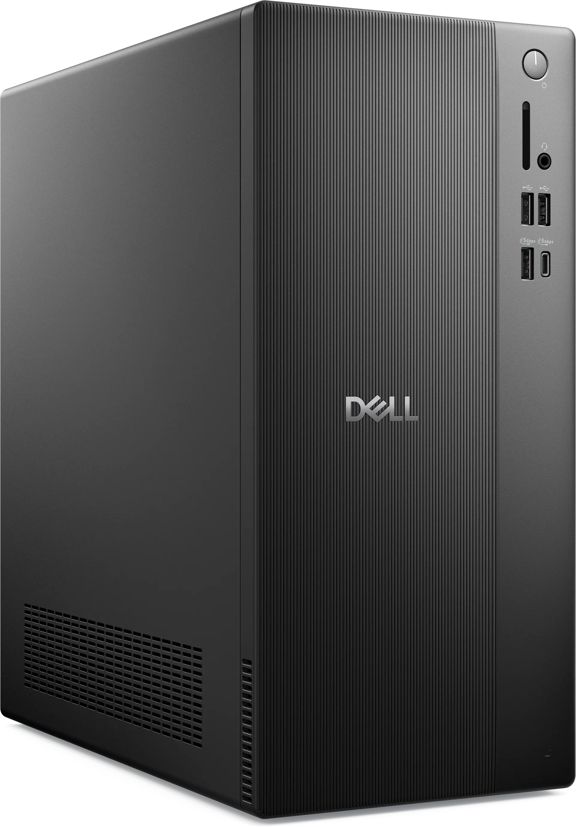 View right-facing A Dell Tower desktop computer.
