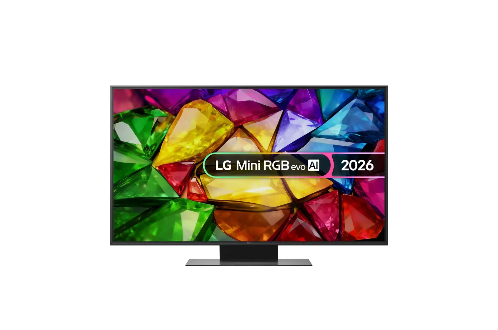 Front view of 50 inch LG Mini RGB evo AI MRGB86 4K Smart TV 50MRGB86B6A