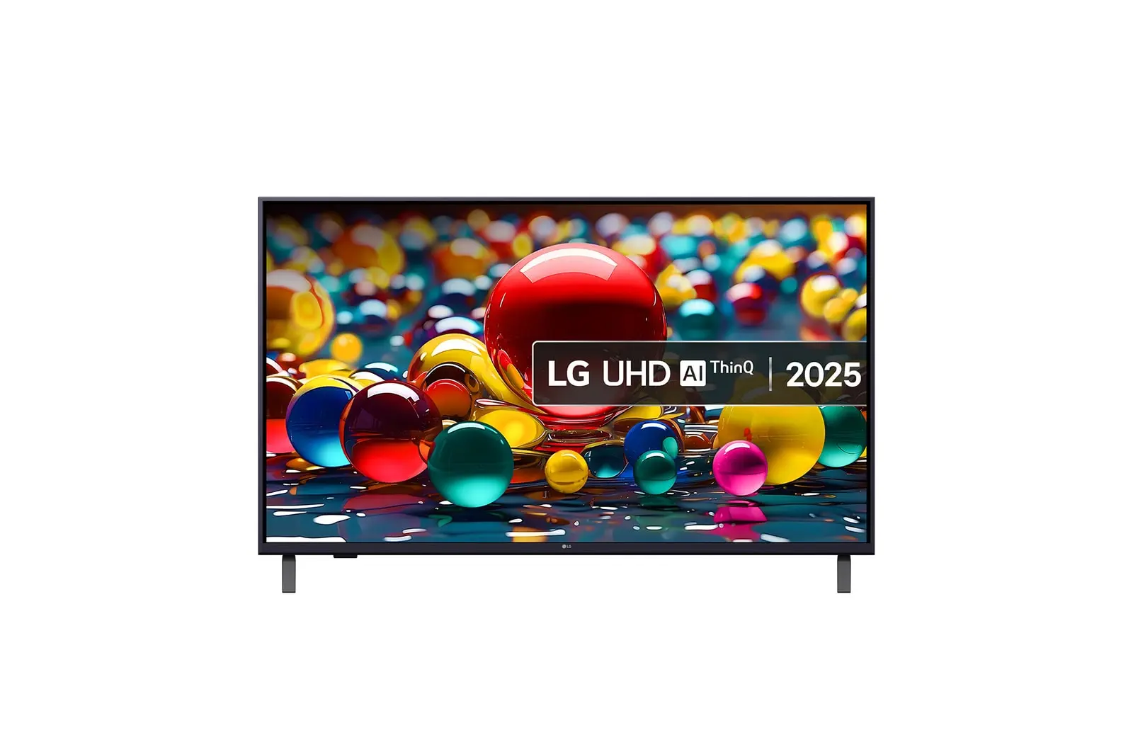 Front view of 43 inch LG UHD AI UA74 4K Smart TV 2025 - 43UA74006LB 43UA74006LB