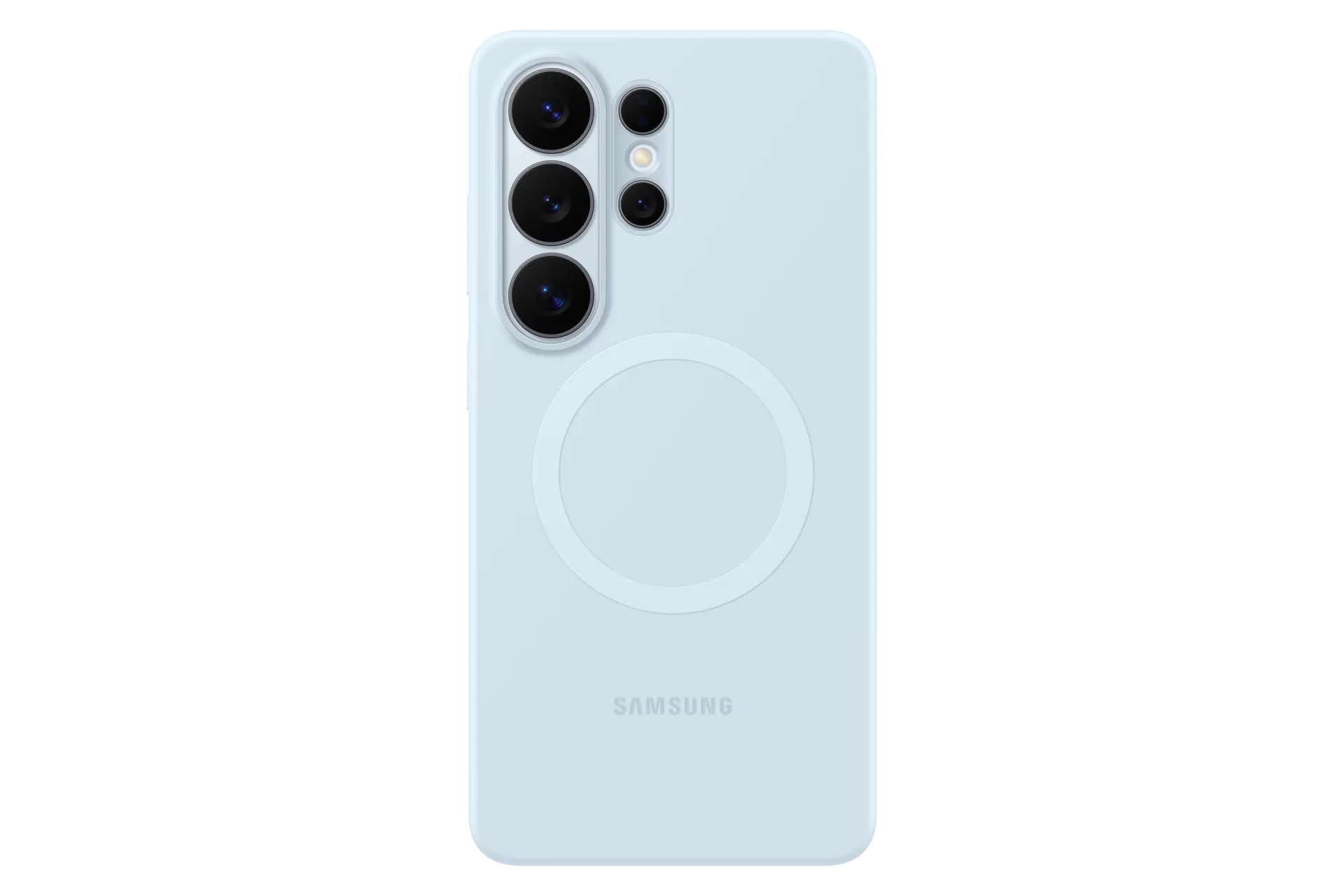 Silicone Magnet Case for Galaxy S26 Ultra Front Light Blue 