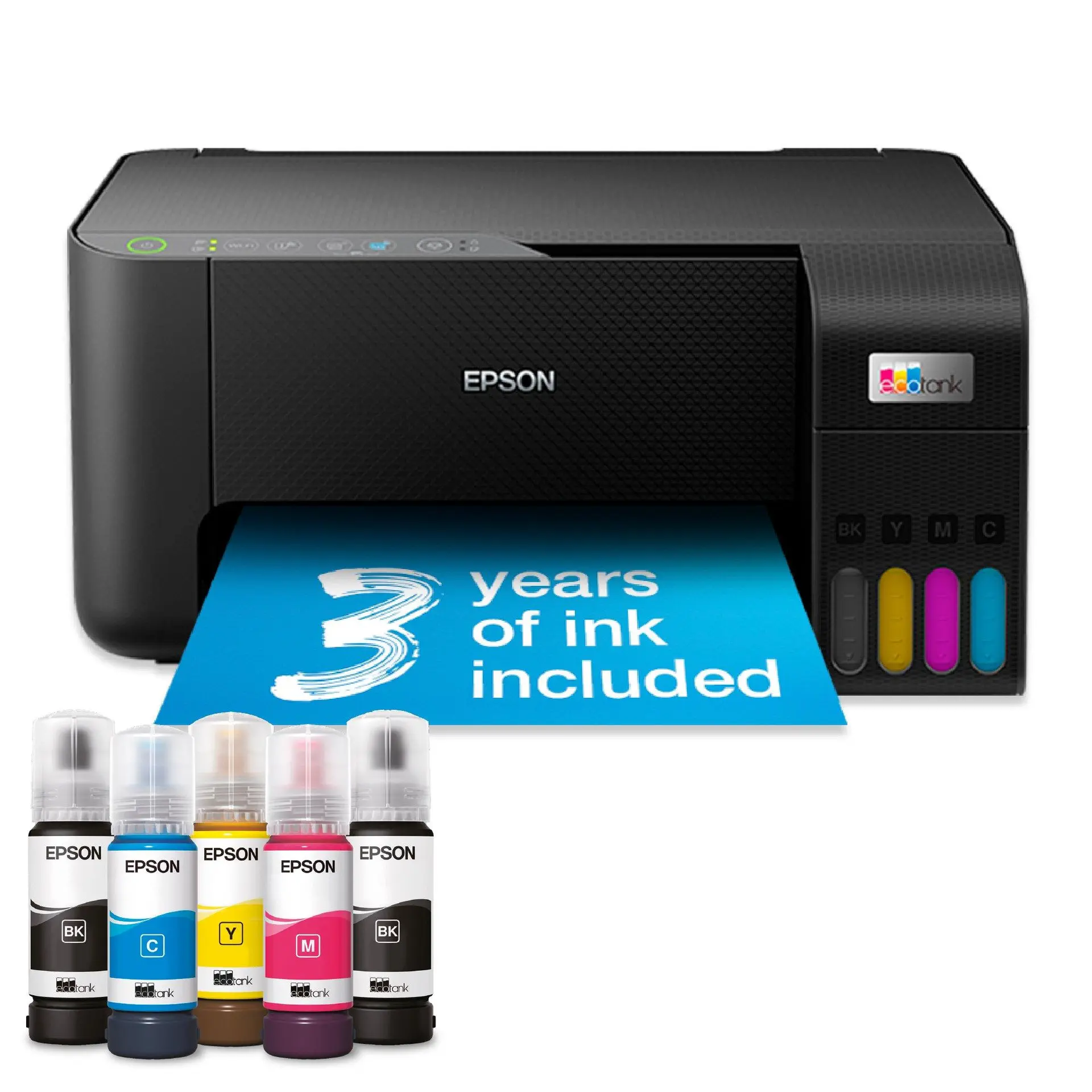 Epson EcoTank L3270 A4 Multifunction Wi-Fi Ink Tank Printer, With Up To 3 Years Of Ink Included — exact C11CJ67434CA manufacturer product image