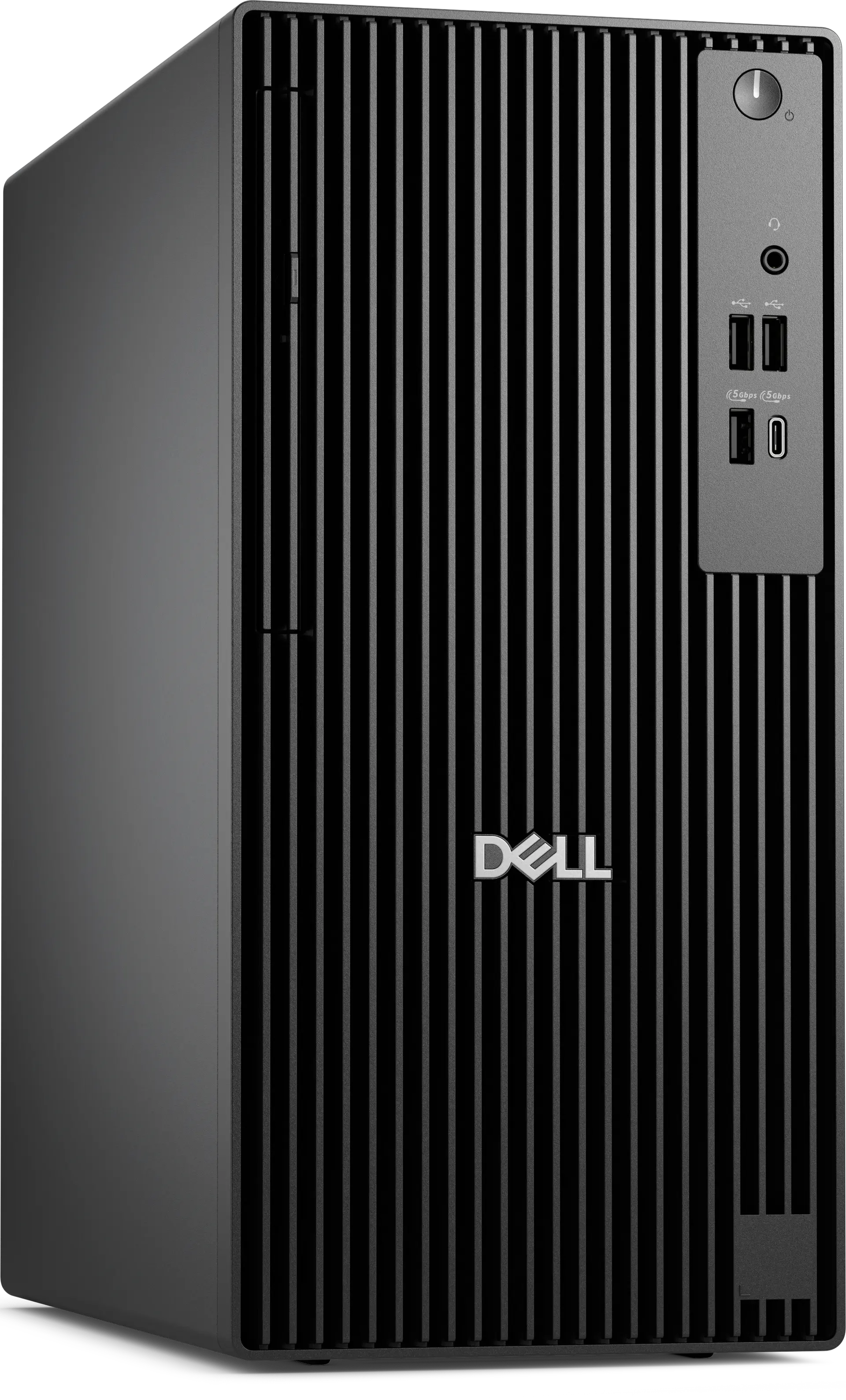 View right-facing Dell Pro Tower ODD (QCT1250) Desktop