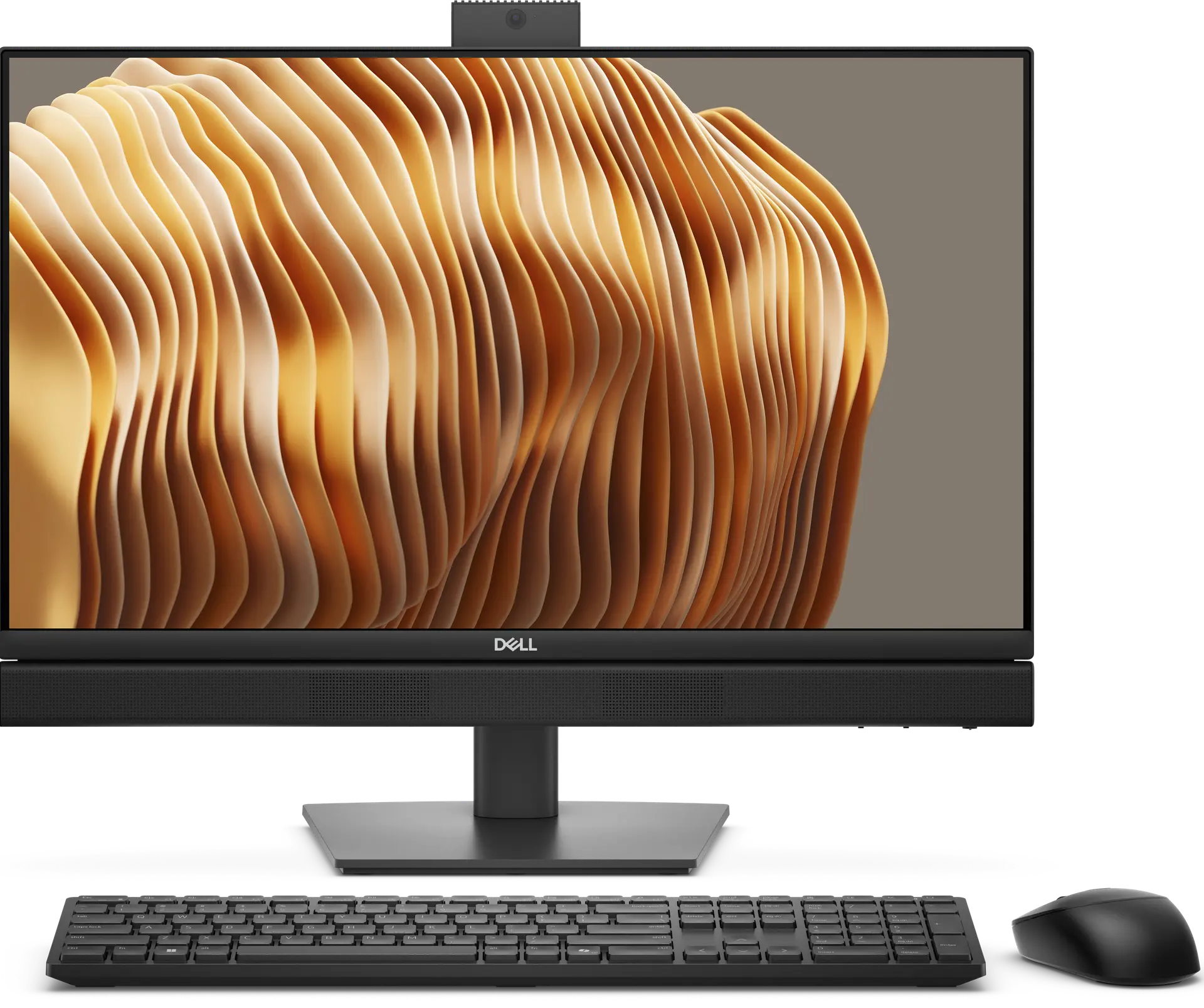 View forward-facing Dell Pro 24 All-in-One (QC24250) Fixed Stand Desktop