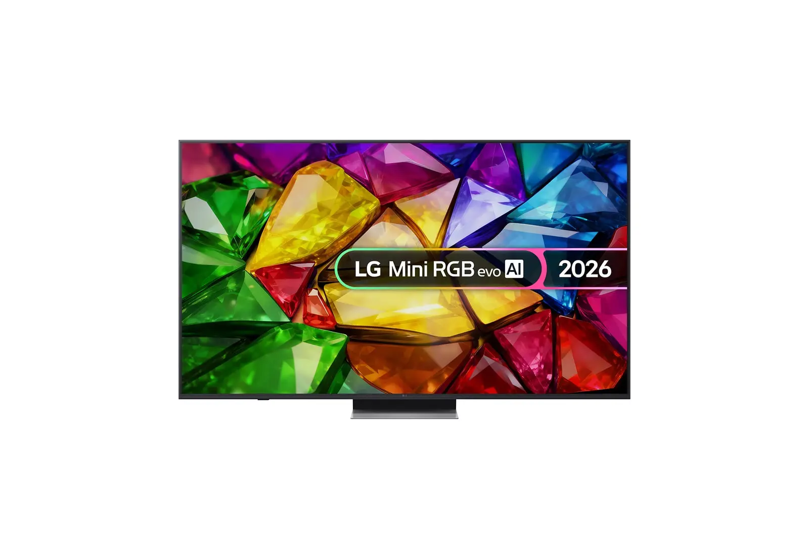 Front view of 65 inch LG Mini RGB evo AI MRGB86 4K Smart TV 65MRGB86B6A