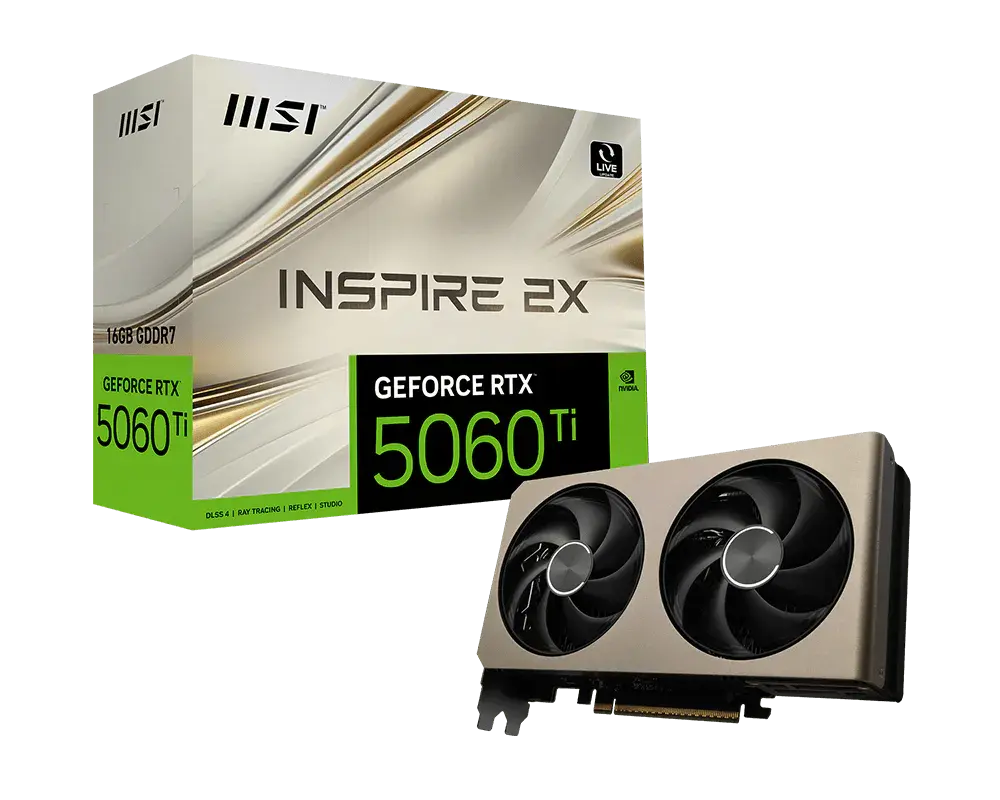 MSI GeForce RTX™ 5060 Ti 16G INSPIRE 2X — original manufacturer model image