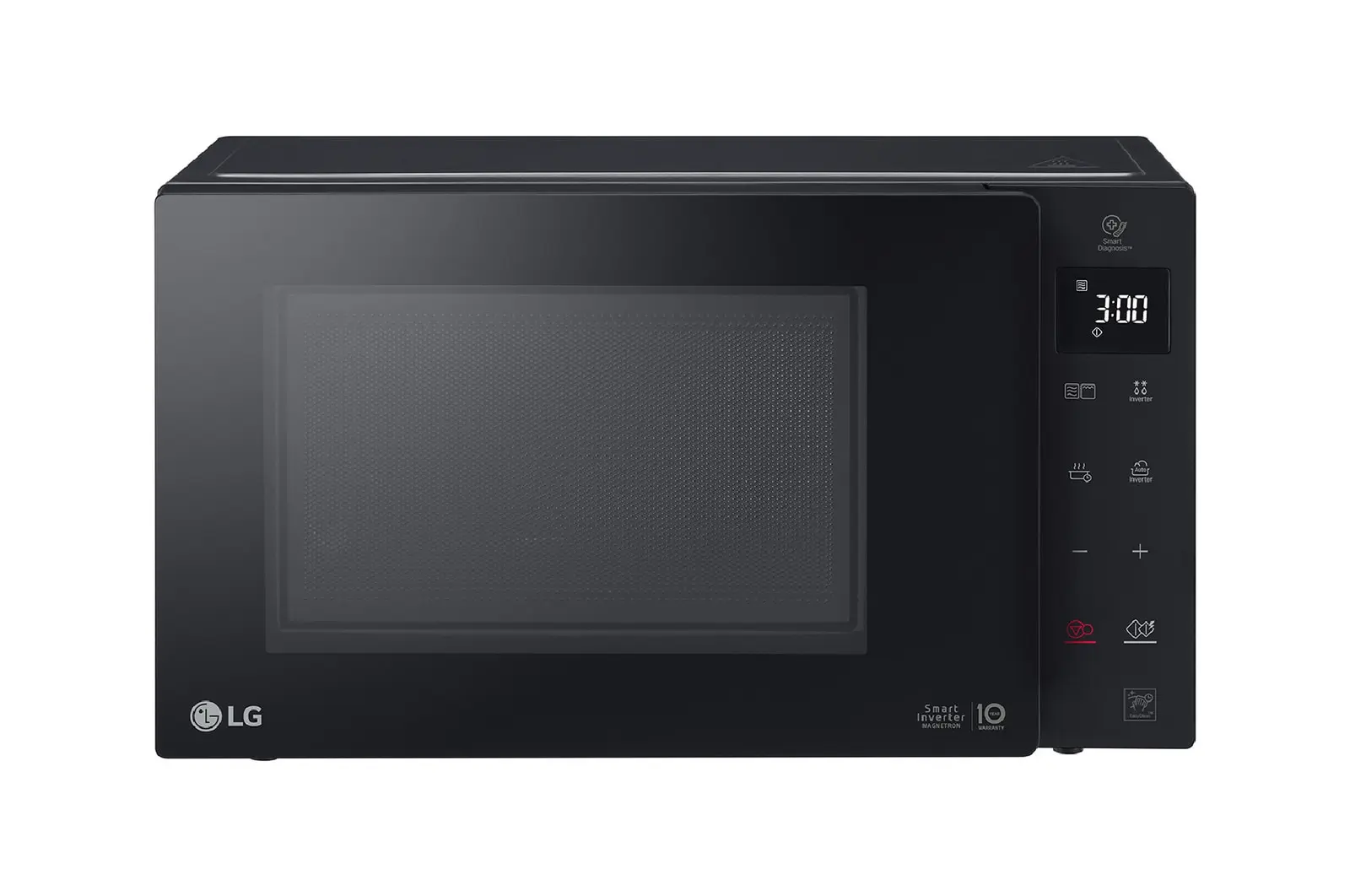 Front view of 23L 1000W NeoChef™ Microwave Oven with Grill and Touch Control Panel, Black MH6336GIB