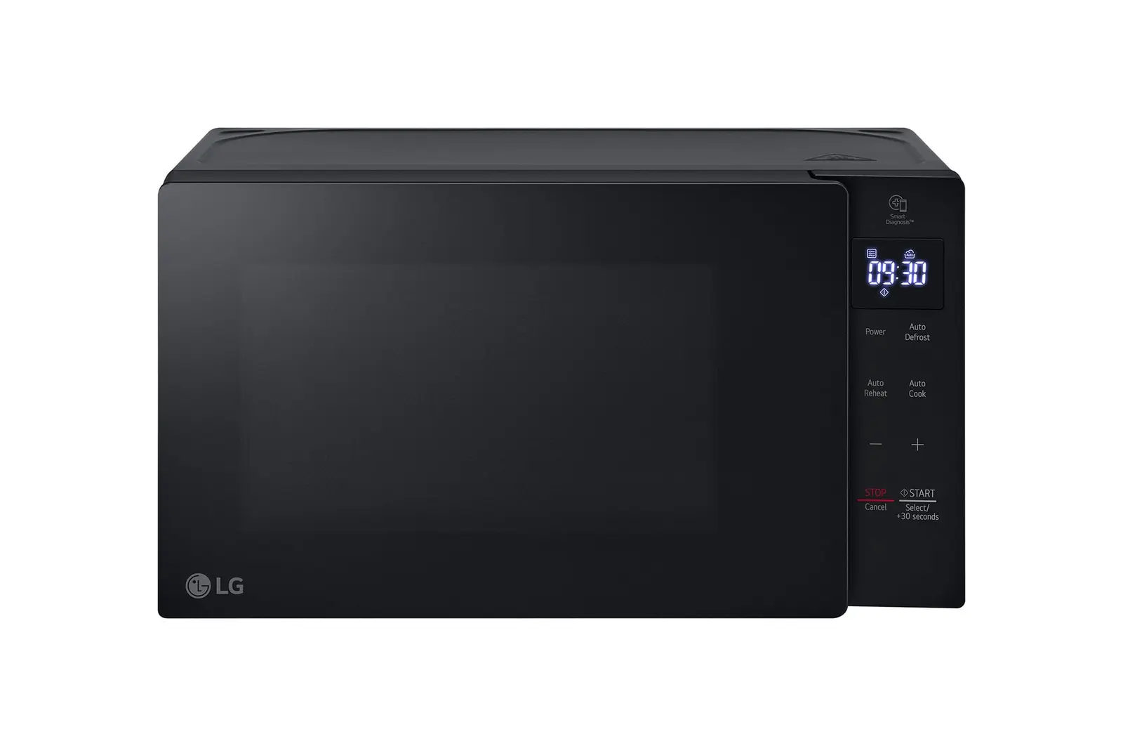 Front view of 20L 700W NeoChef™ Slim Microwave Oven with Touch Control Panel, Black MS2032GAS