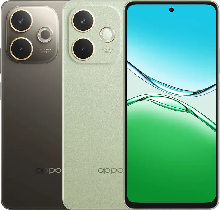 OPPO A5 Pro 5G — official manufacturer reference image for UK CPH2695; selected specification colour Black Brown