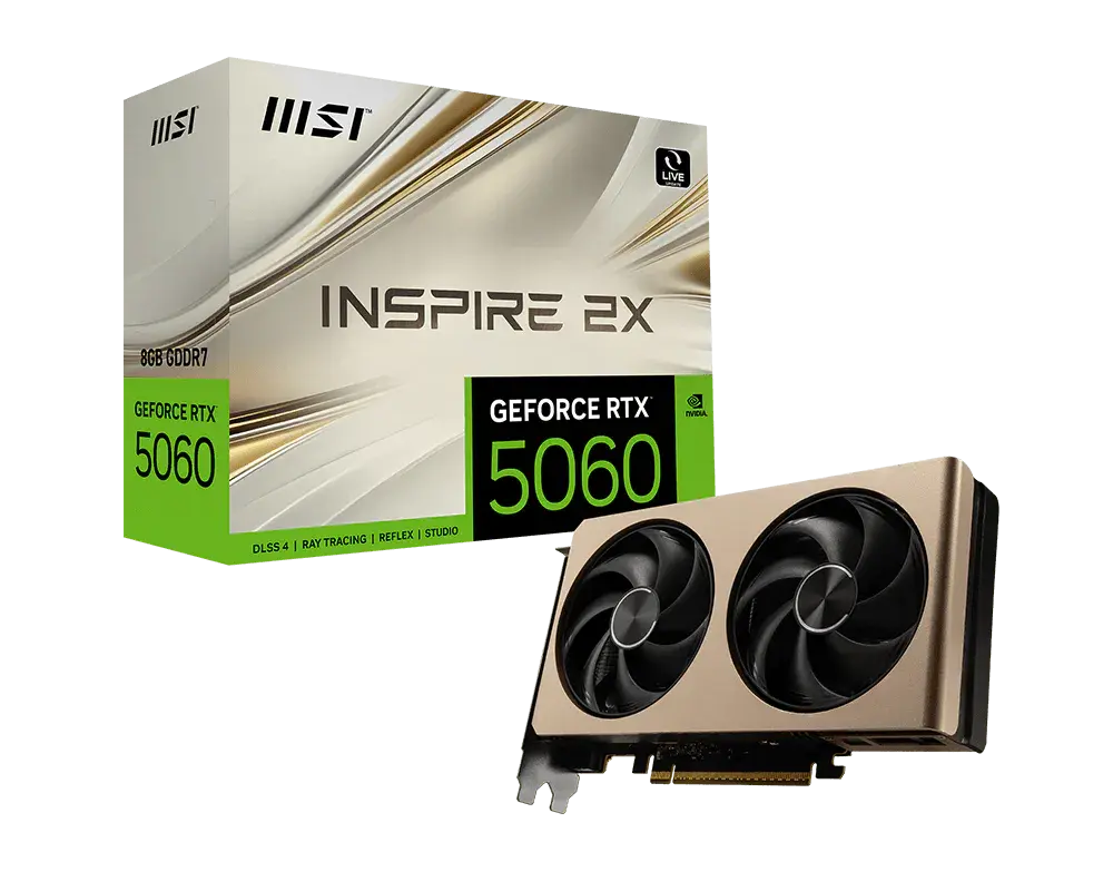 MSI GeForce RTX™ 5060 8G INSPIRE 2X — original manufacturer model image
