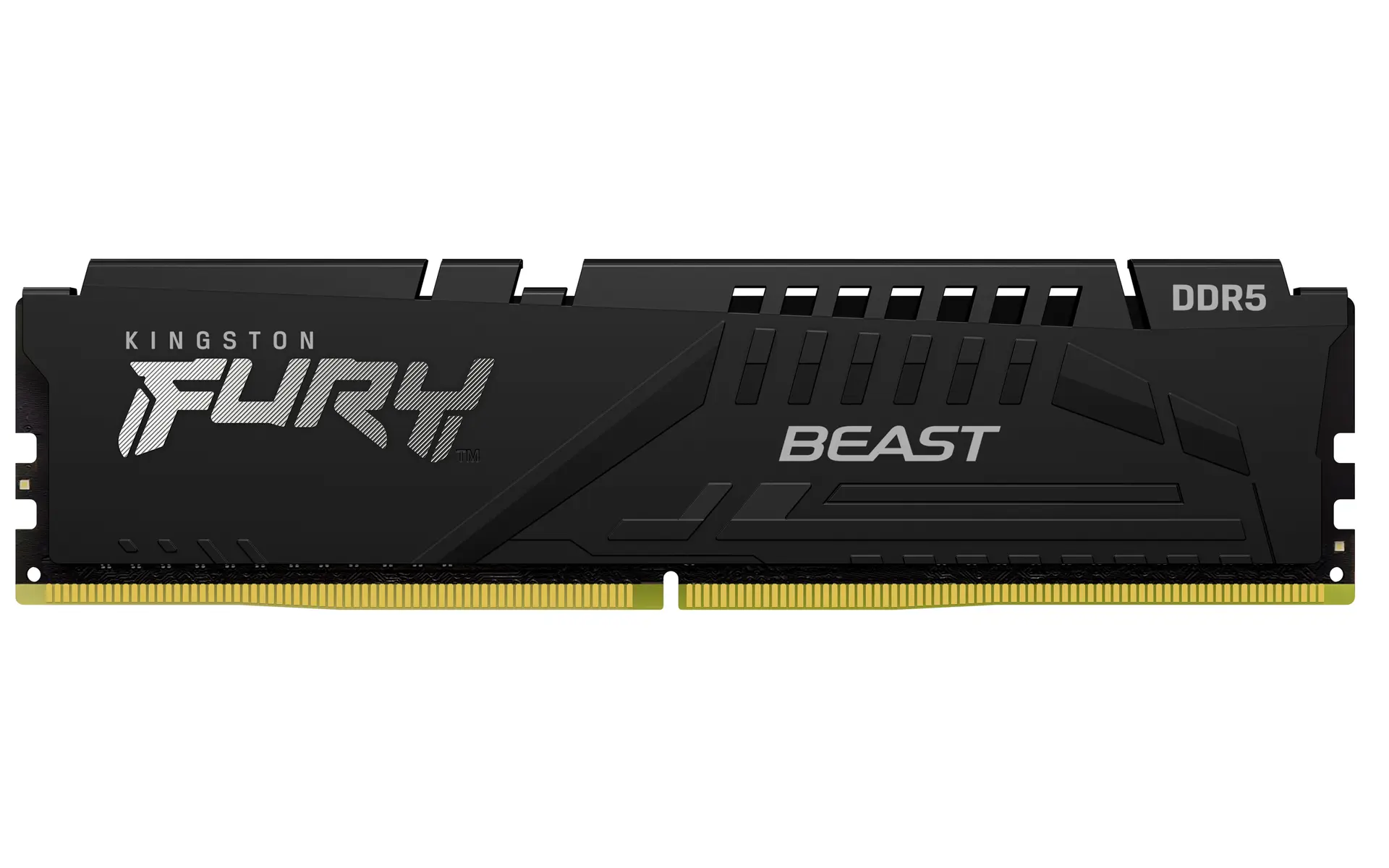 Kingston FURY Beast DDR5 black module, the official appearance shown for KF560C30BBEK2-32; one module is pictured and this kit contains two