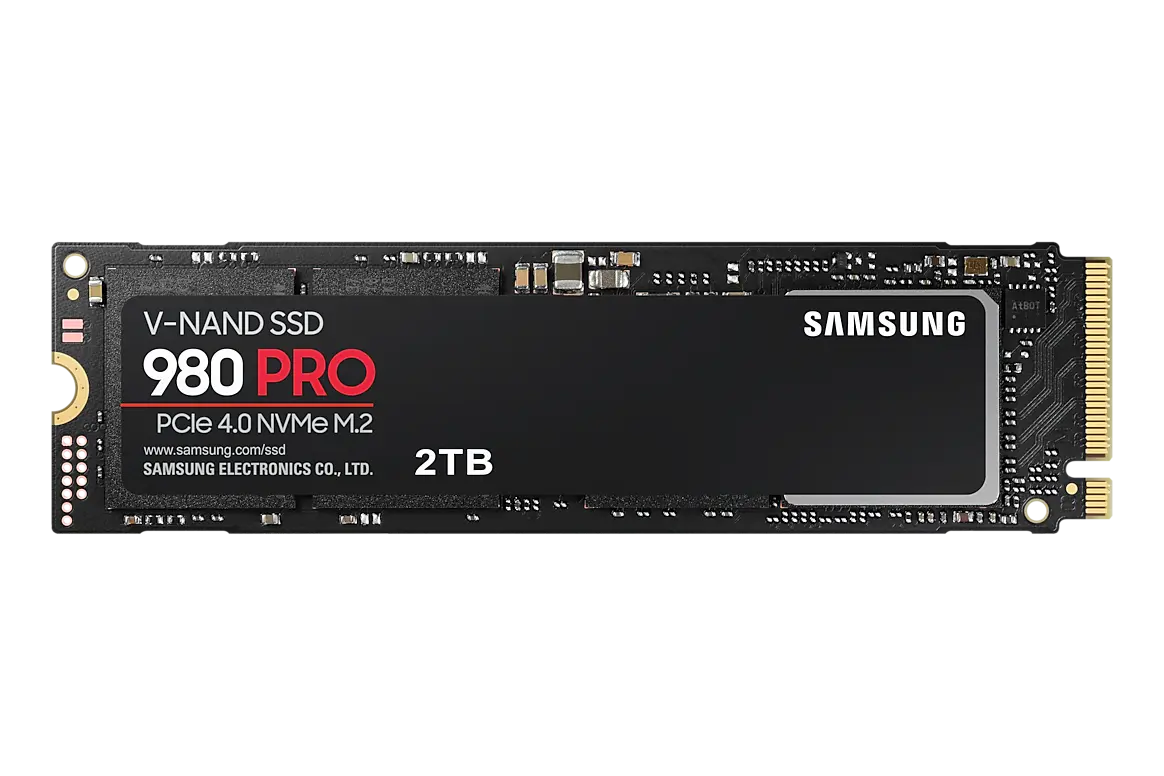 Samsung 980 PRO 2 TB M.2 SSD; official image associated with MZ-V8P2T0BW