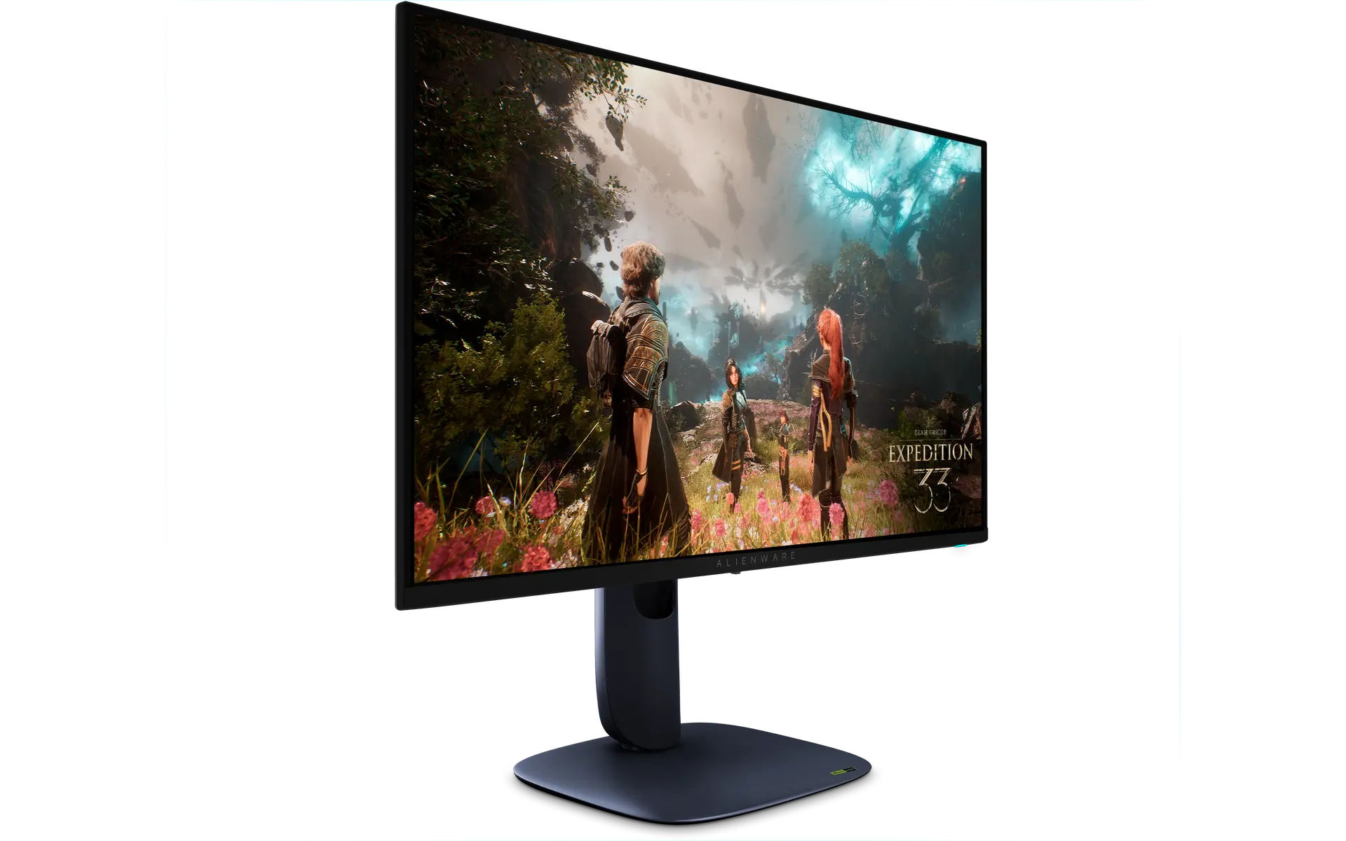 View right-facing AW2725Q Monitor