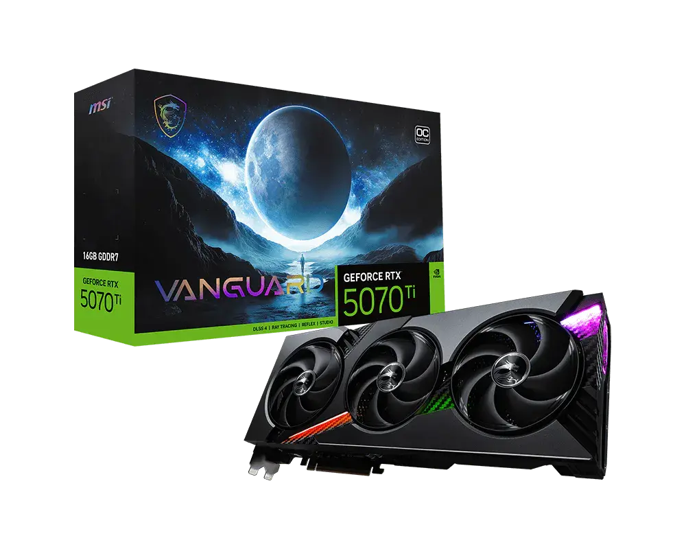 MSI GeForce RTX™ 5070 Ti 16G VANGUARD OC — original manufacturer model image