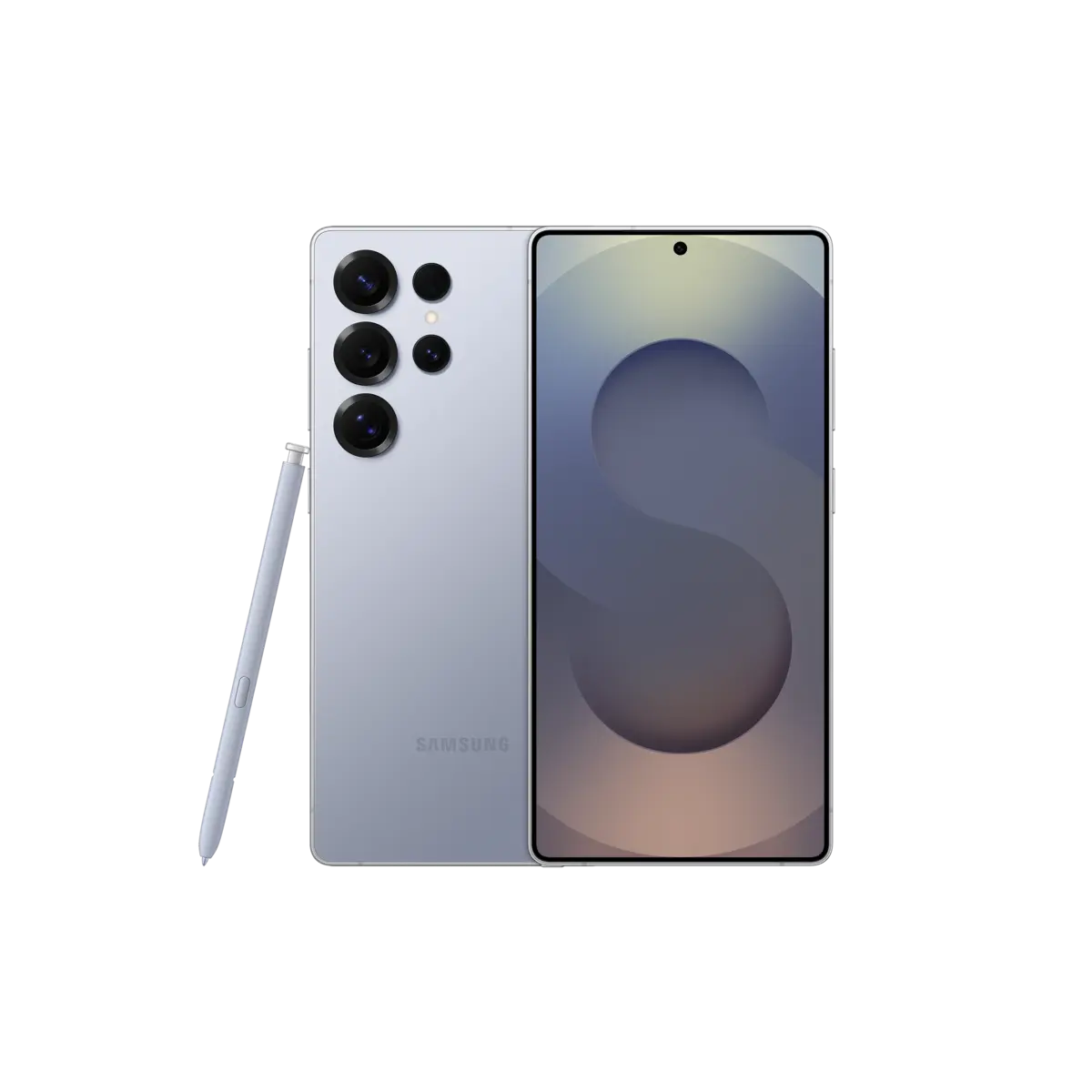 Samsung Galaxy S25 Ultra in Titanium Silverblue, official product view