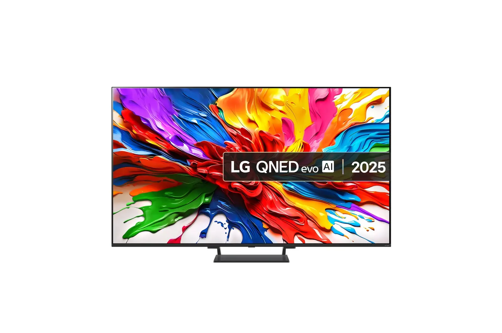 Front view of 65 Inch LG QNED evo AI QNED93 MiniLED 4K Smart TV 2025 65QNED93A6A
