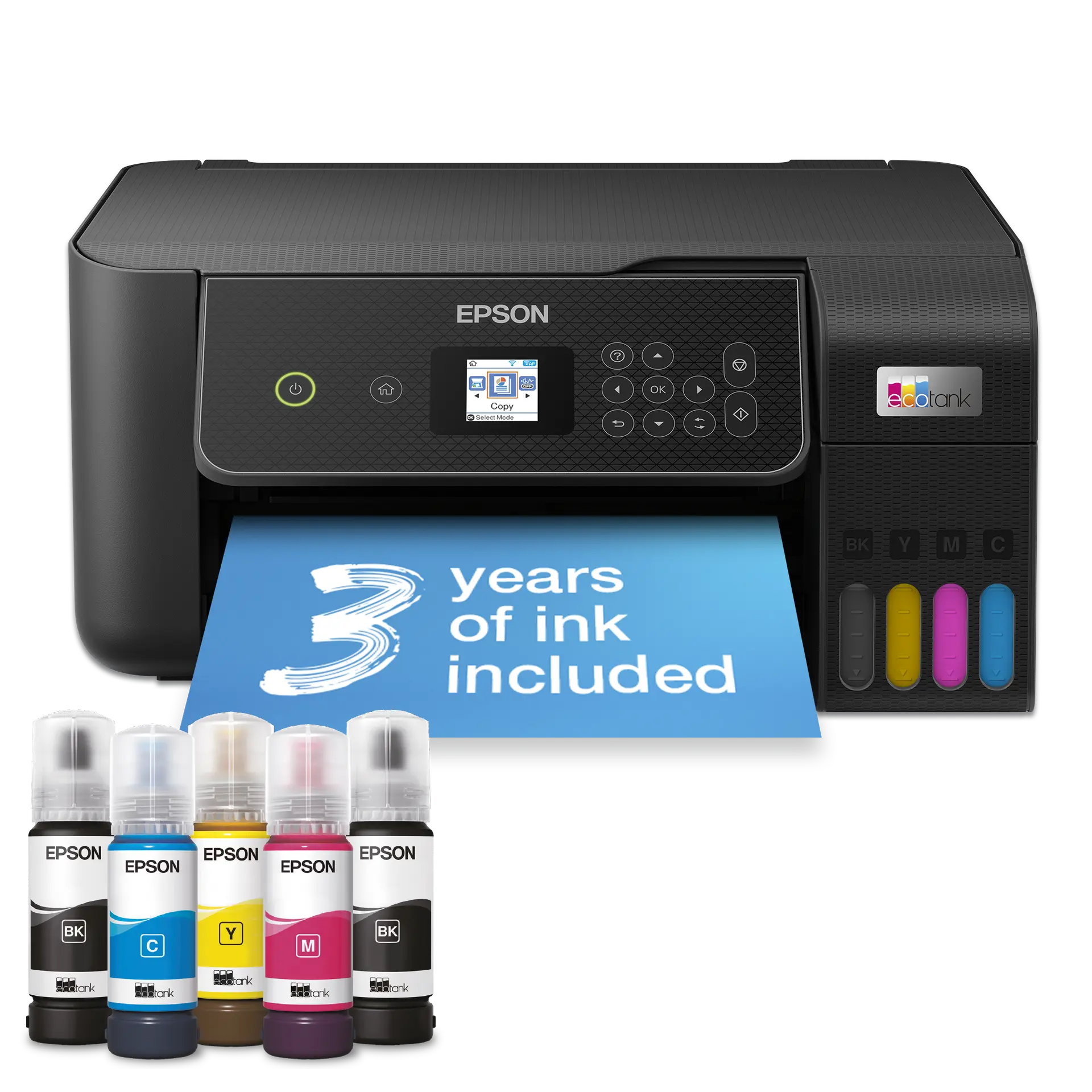 Epson EcoTank L3280 A4 Multifunction Wi-Fi Ink Tank Printer, With Up To 3 Years Of Ink Included — exact C11CJ66426CA manufacturer product image